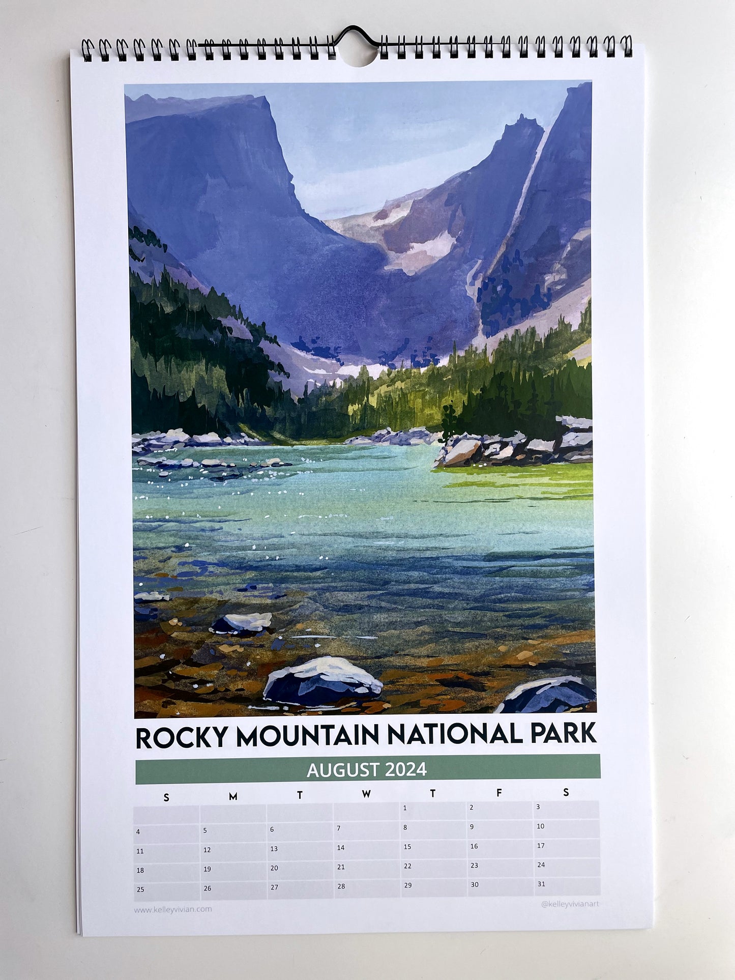 PREORDER - 2024 National Parks Wall Art Calendar