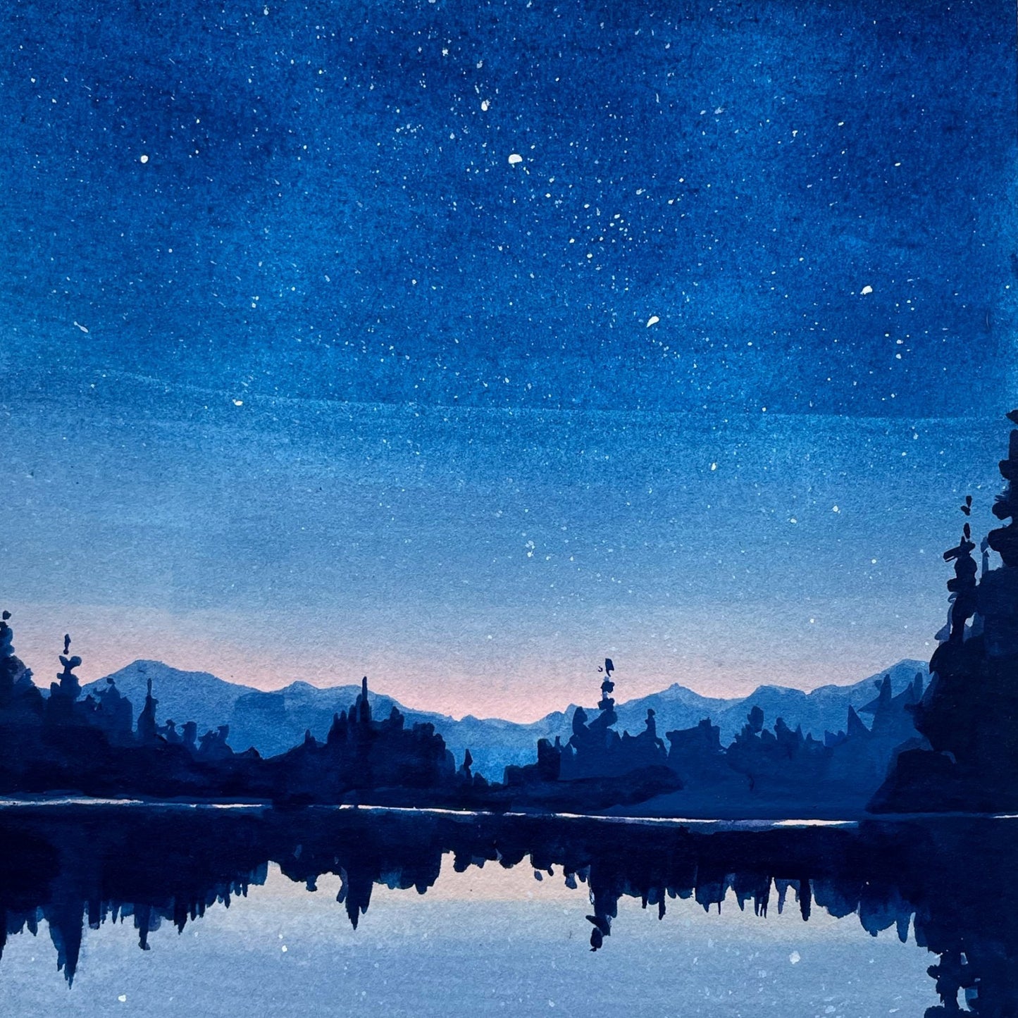 'At Home' Original Gouache Painting