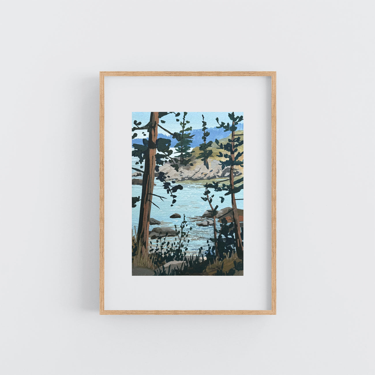 'By the Bay' Original Gouache Painting