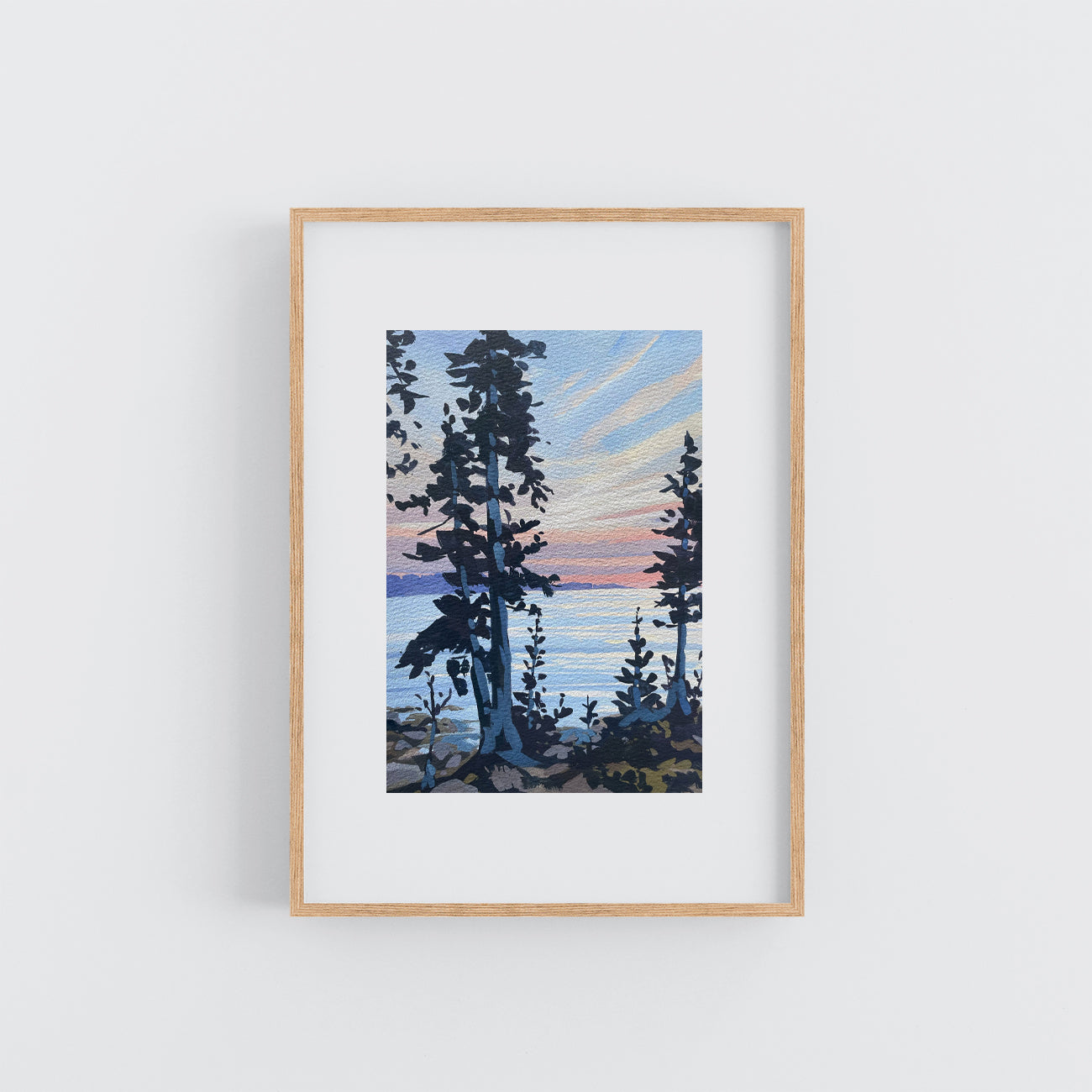 'By the Harbor' Original Gouache Painting