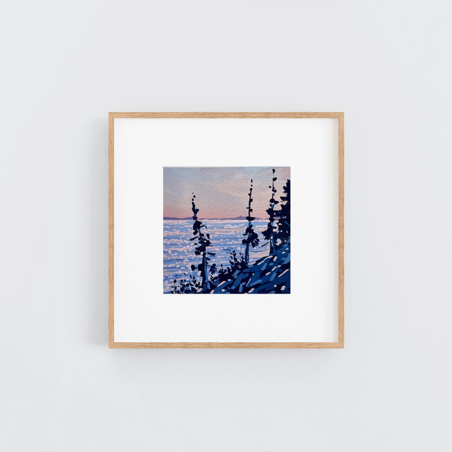'Cliffside View' Original Gouache Painting