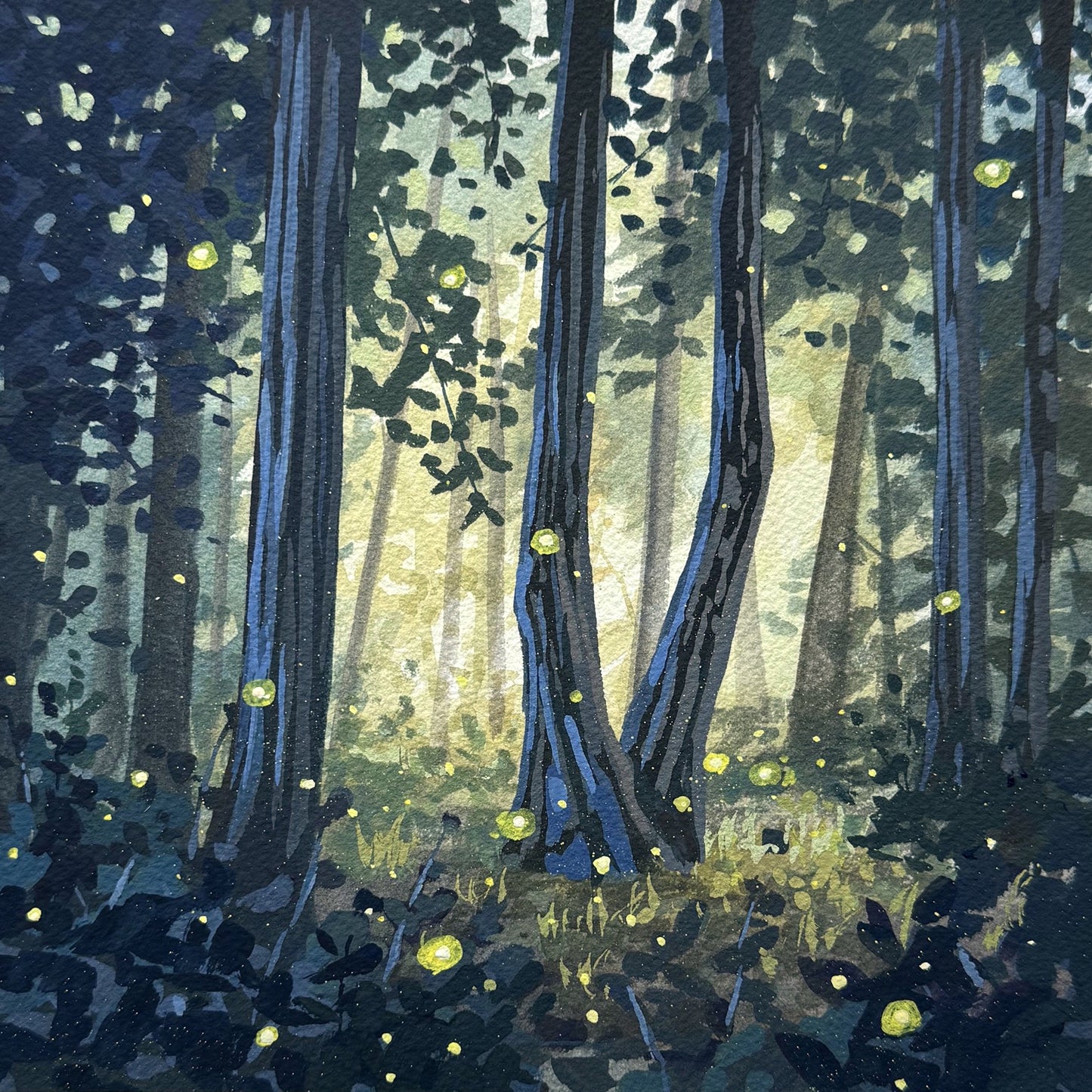 'Crossroads' Original Gouache Painting