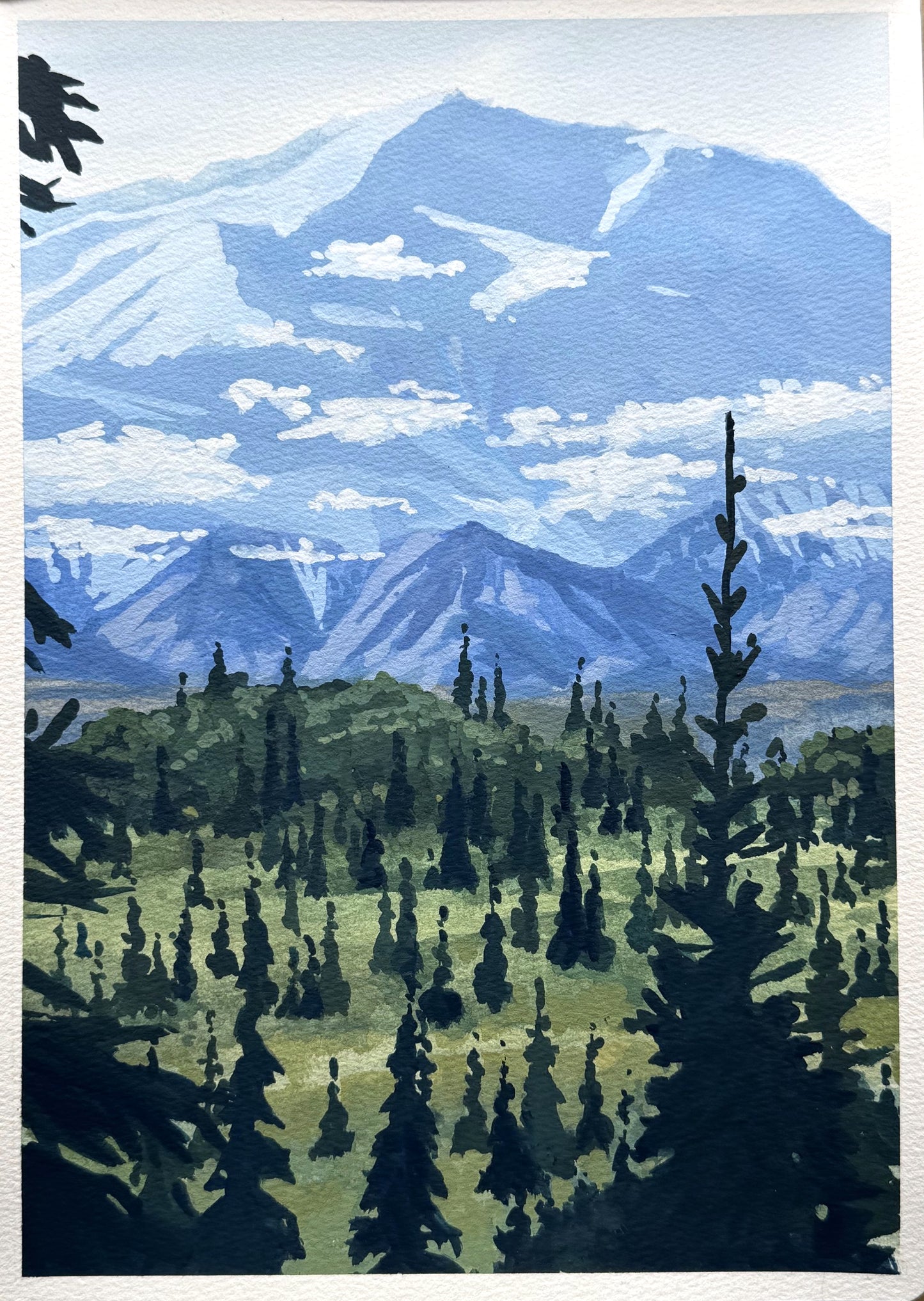 'Denali' National Park Original Gouache Painting