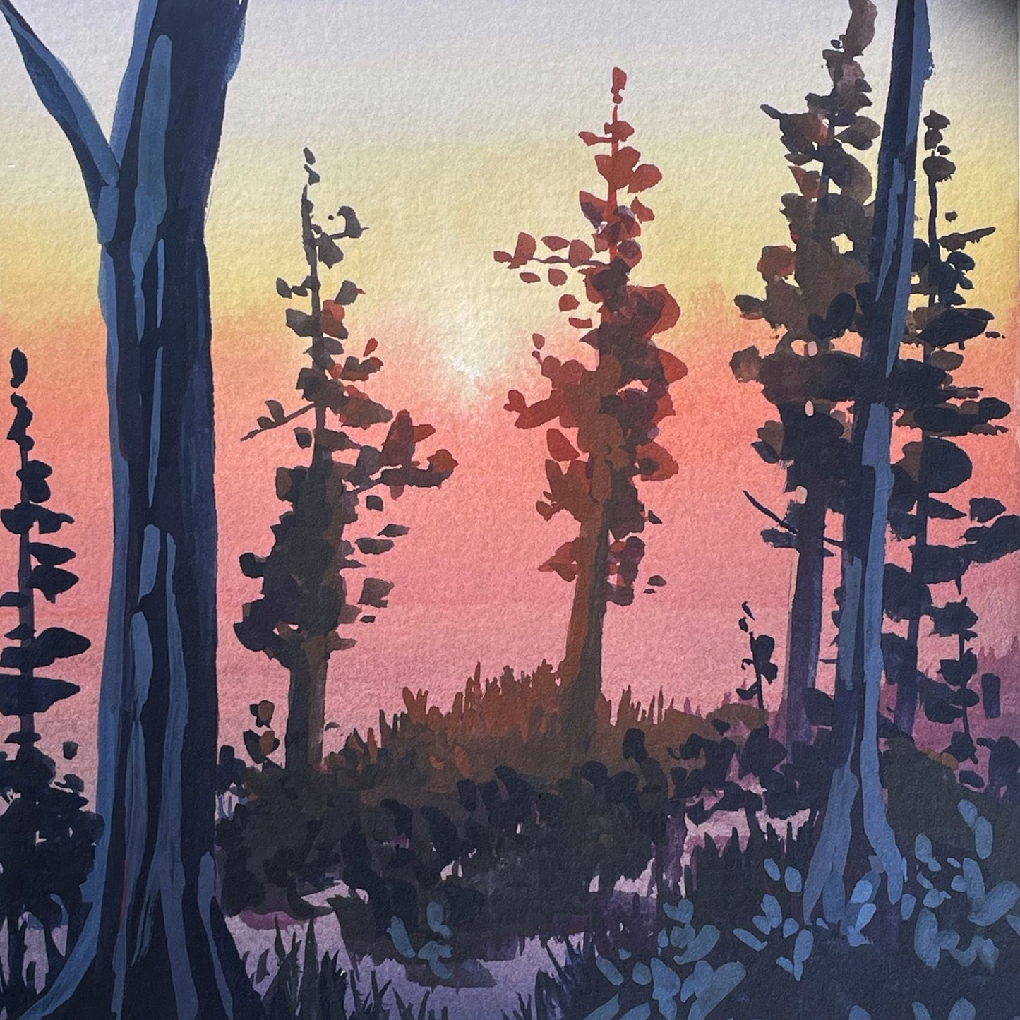 'Exposure' Original Gouache Painting