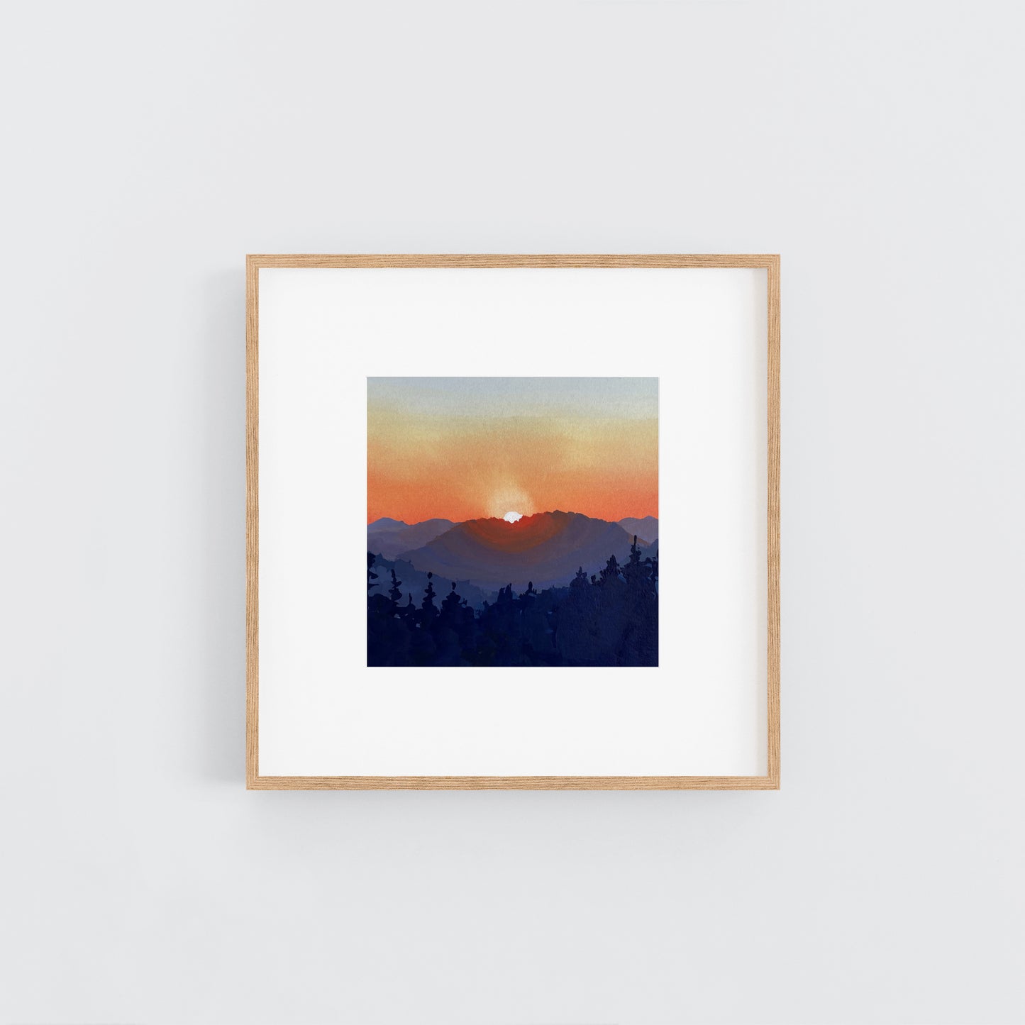 'Final Blaze' Original Gouache Painting