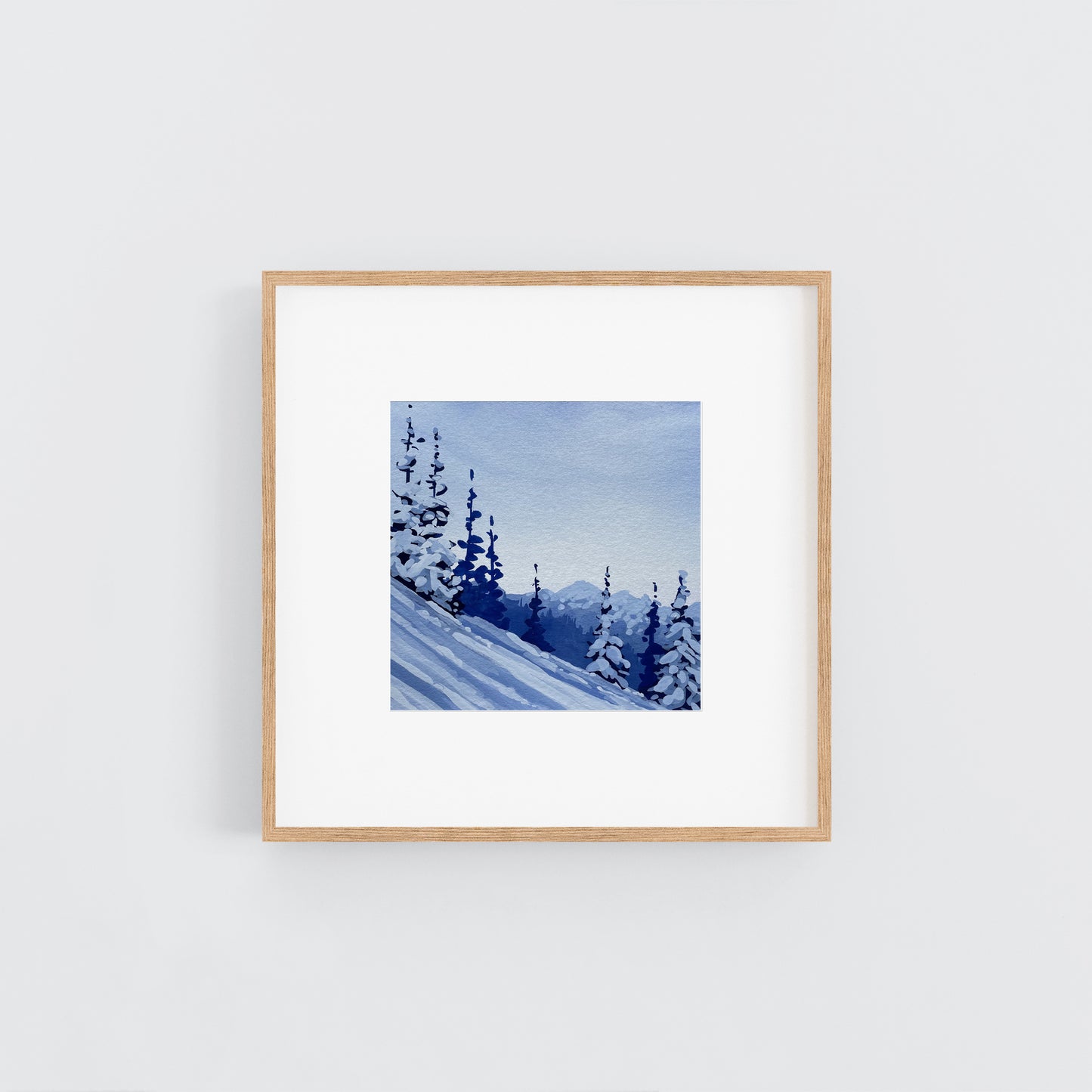 'Frosted Slopes' Original Gouache Painting