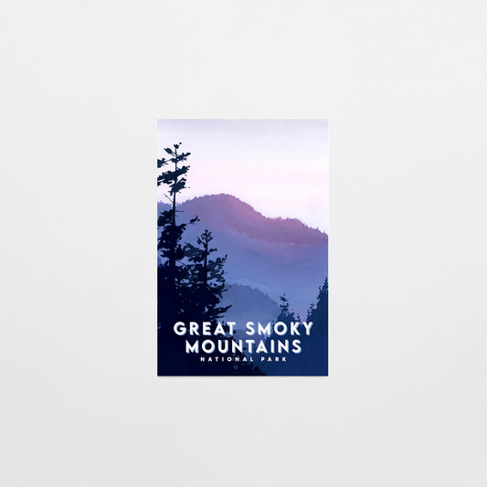 'Great Smoky Mountains' National Park Travel Poster Postcard