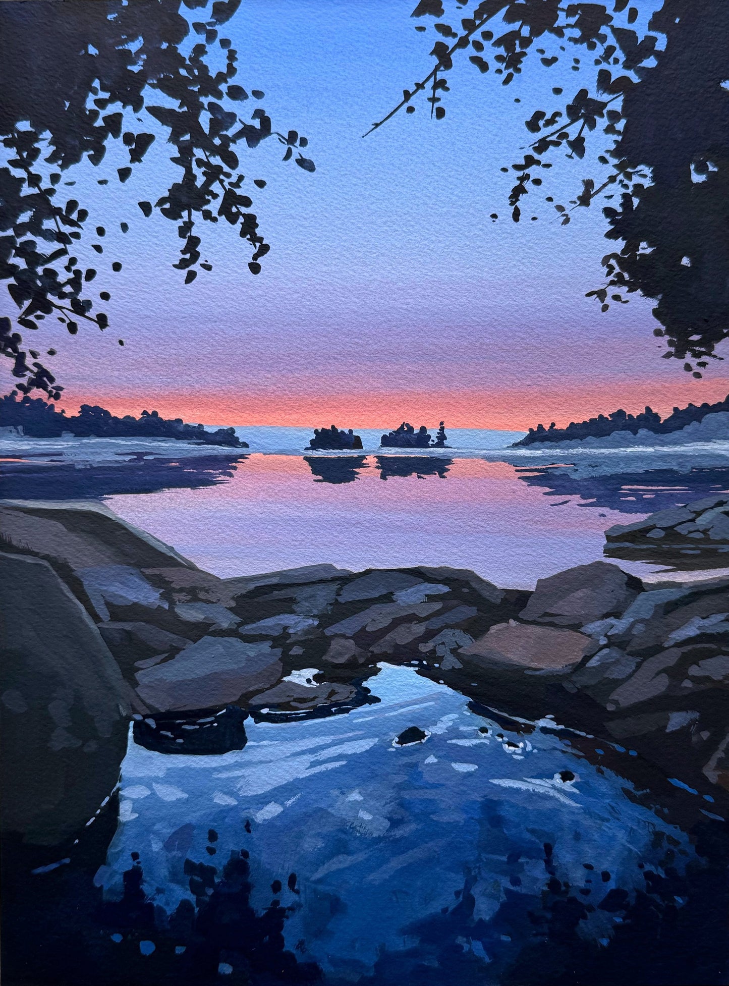 'In A Moment' Original Gouache Painting