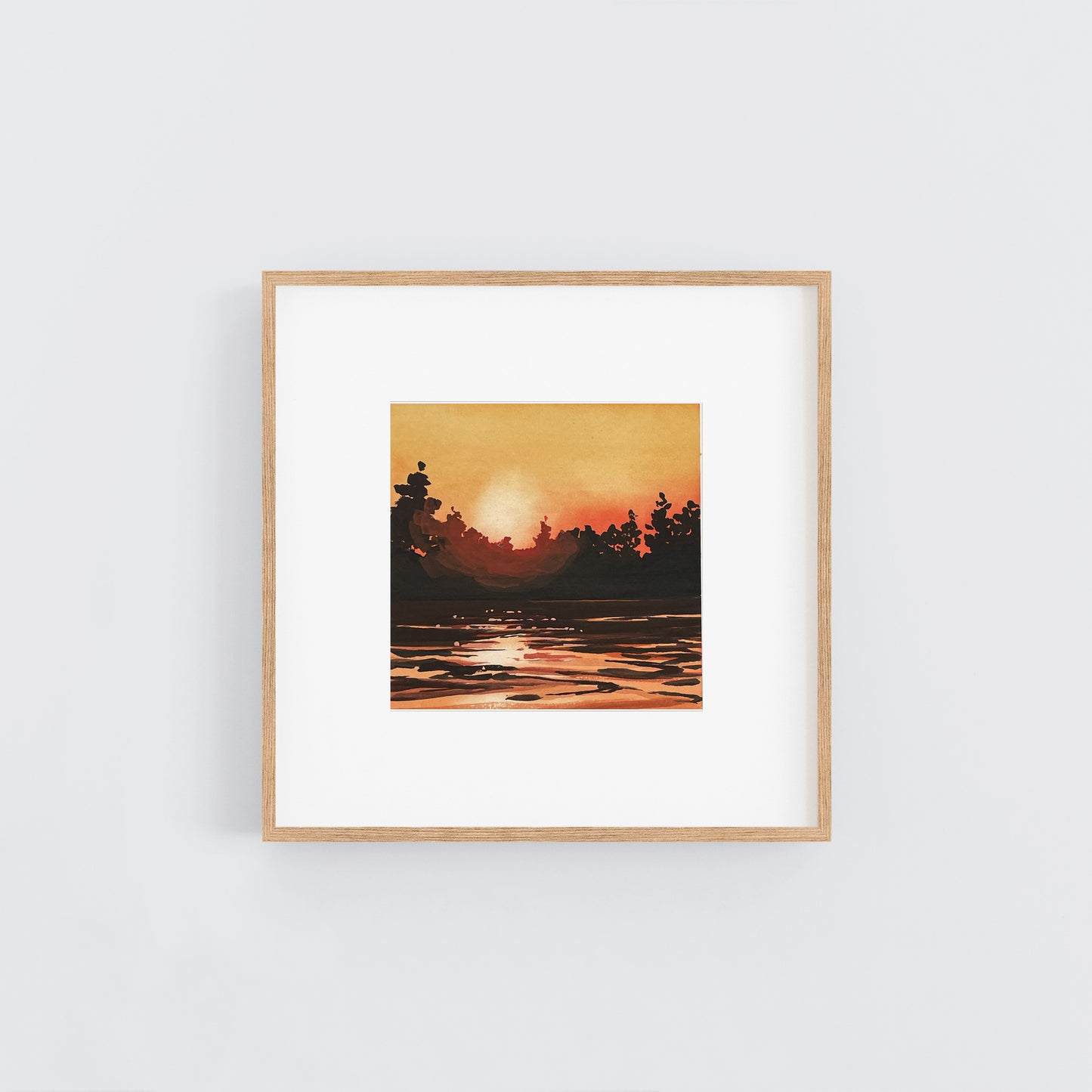 'July' Original Gouache Painting