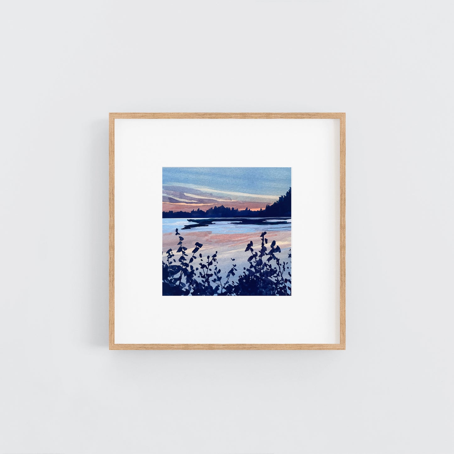 'Lakeside' Original Gouache Painting