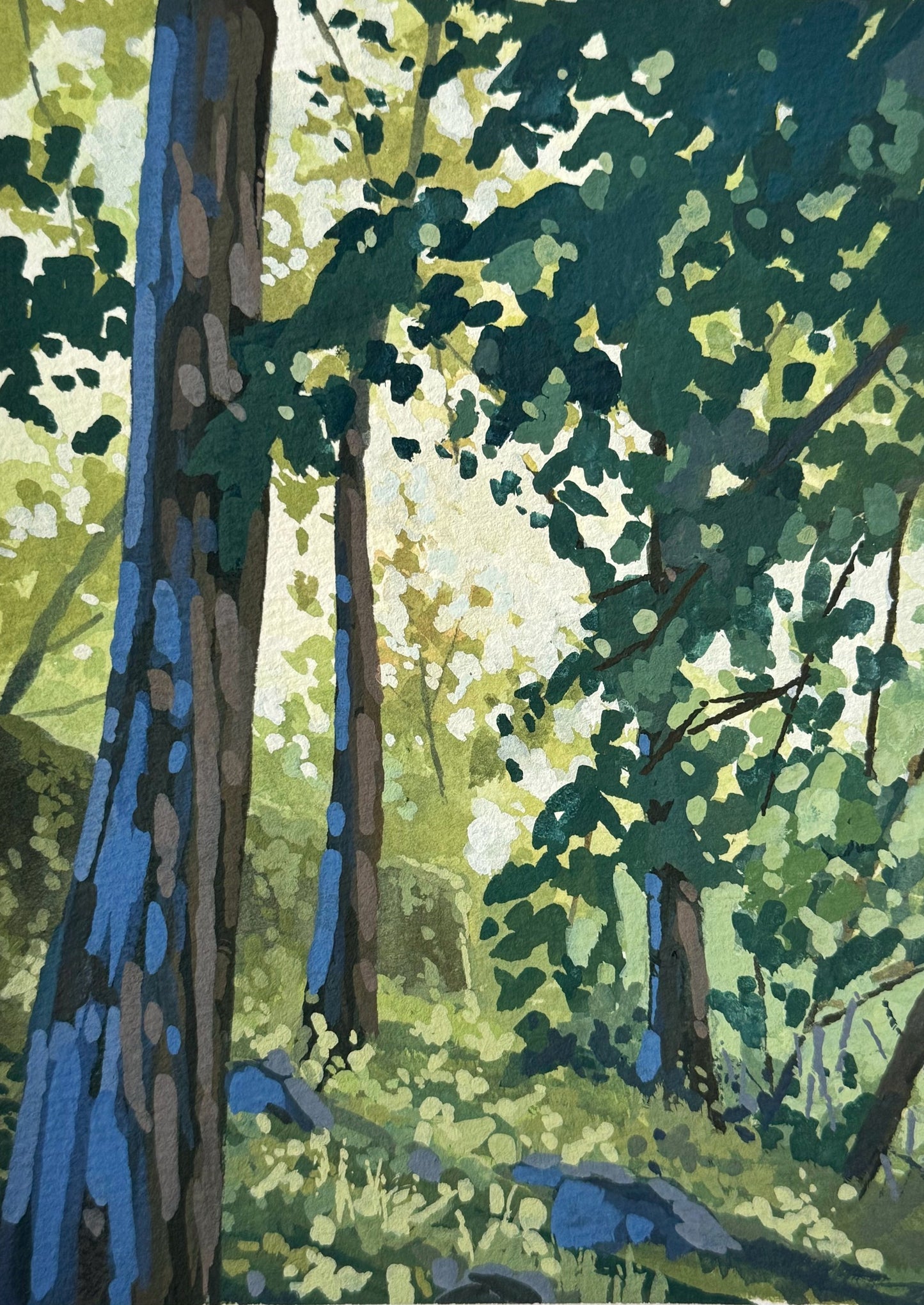 'Off the Path' Original Gouache Painting