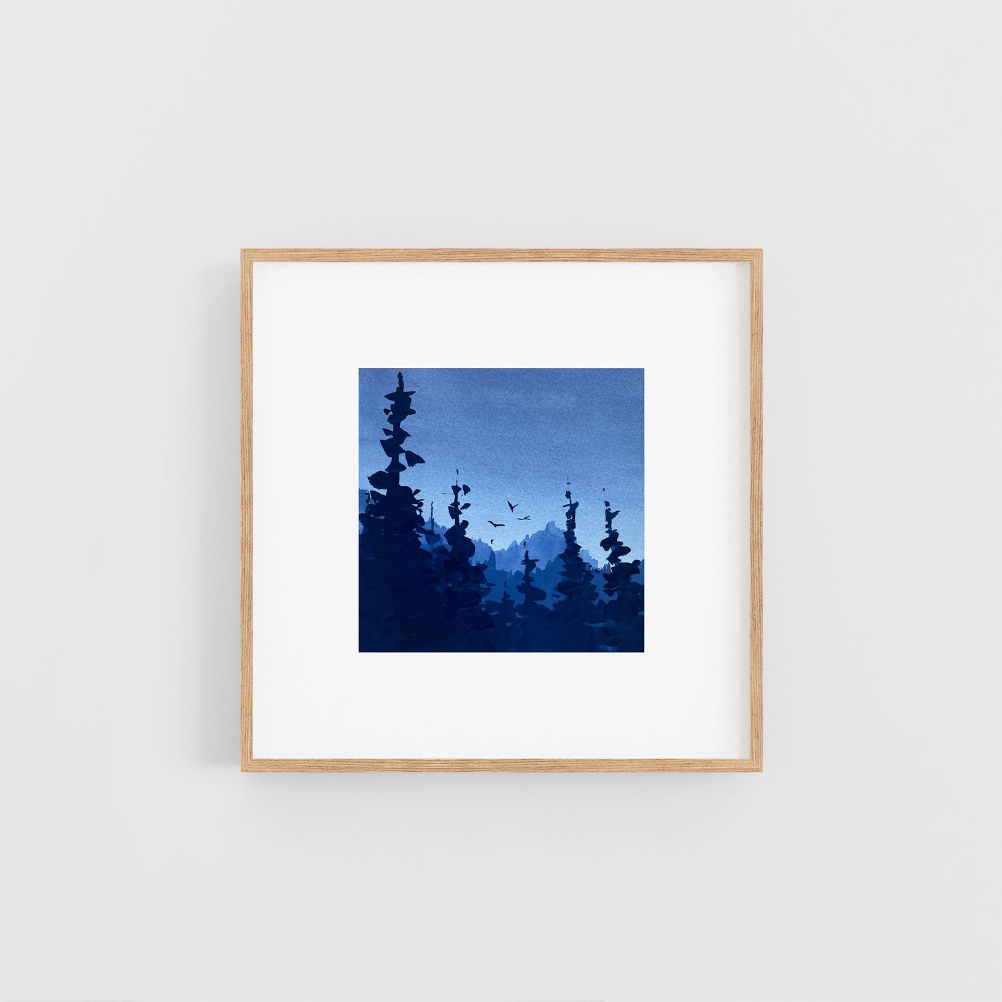 'Over the Mountain' Original Gouache Painting