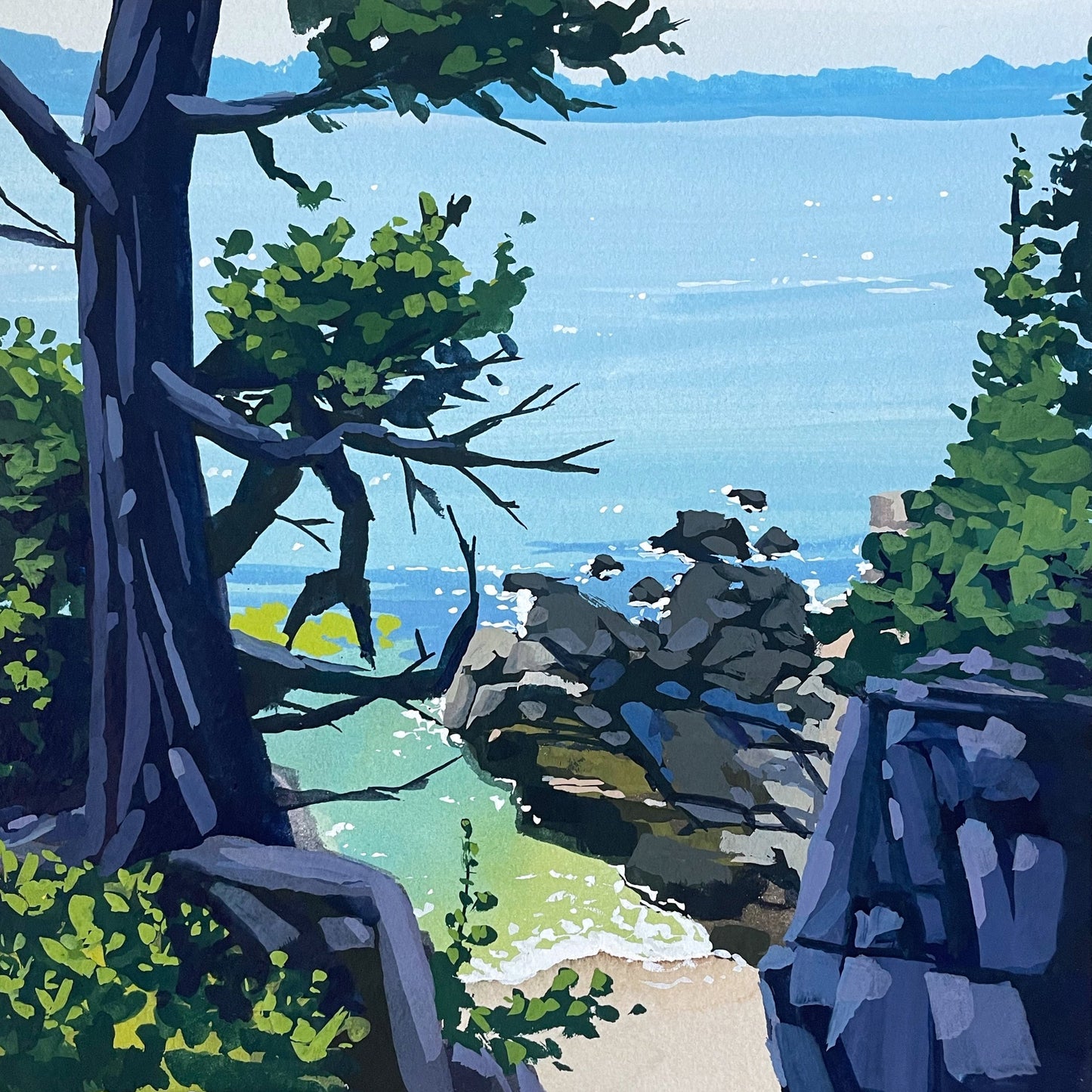 'Raven's Nest' Original Gouache Painting