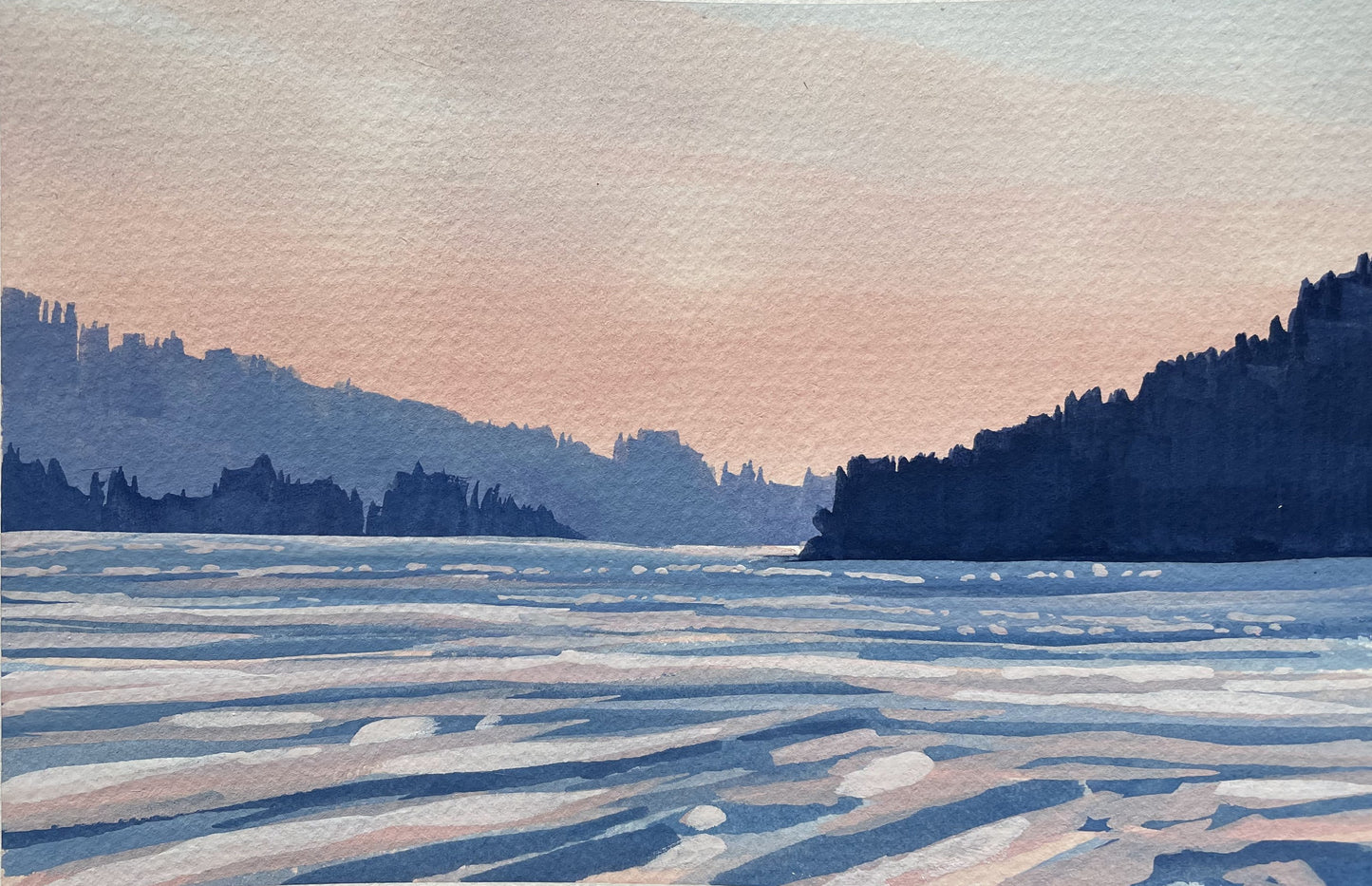 'Retreat' Original Gouache Painting