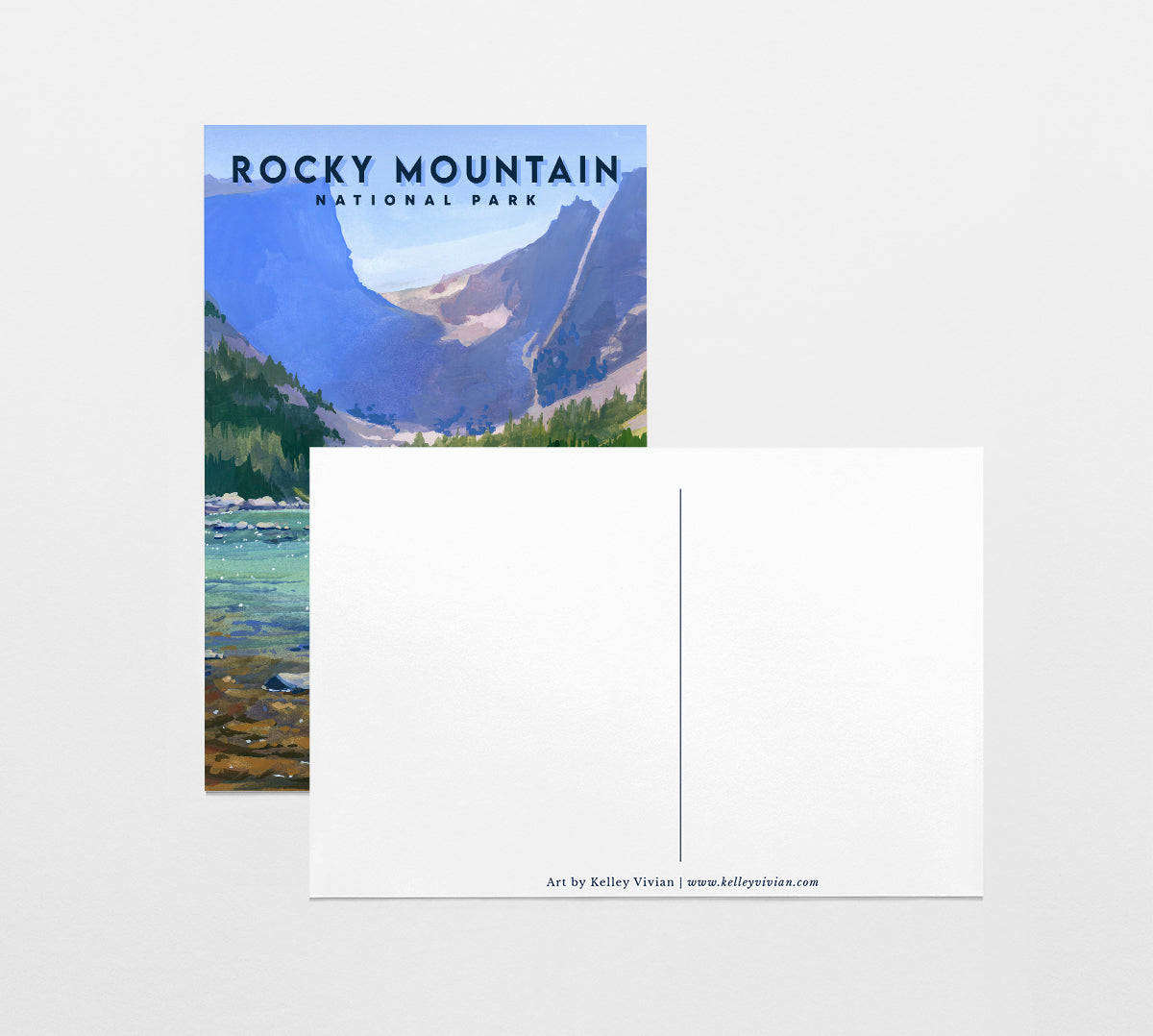 'Rocky Mountains' National Park Travel Poster Postcard