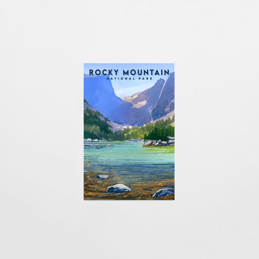'Rocky Mountains' National Park Travel Poster Postcard