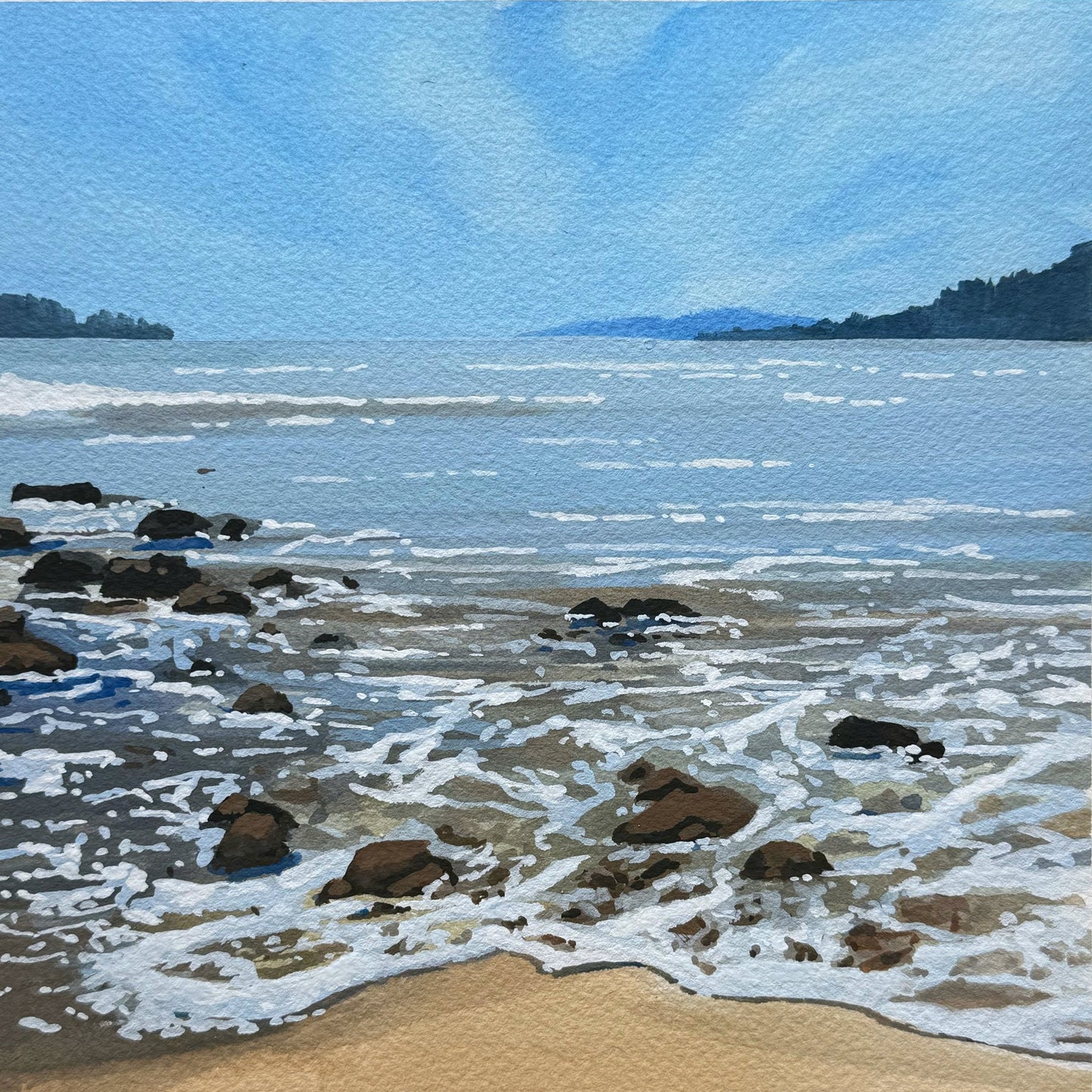 'Salty Breeze' Original Gouache Painting