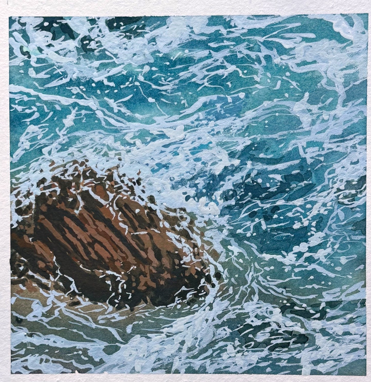 'Sea in Motion' Original Gouache Painting