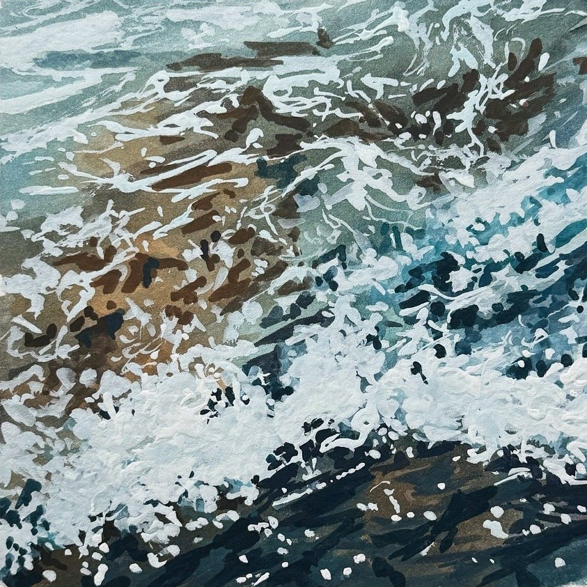 'Sea Study' Original Gouache Painting