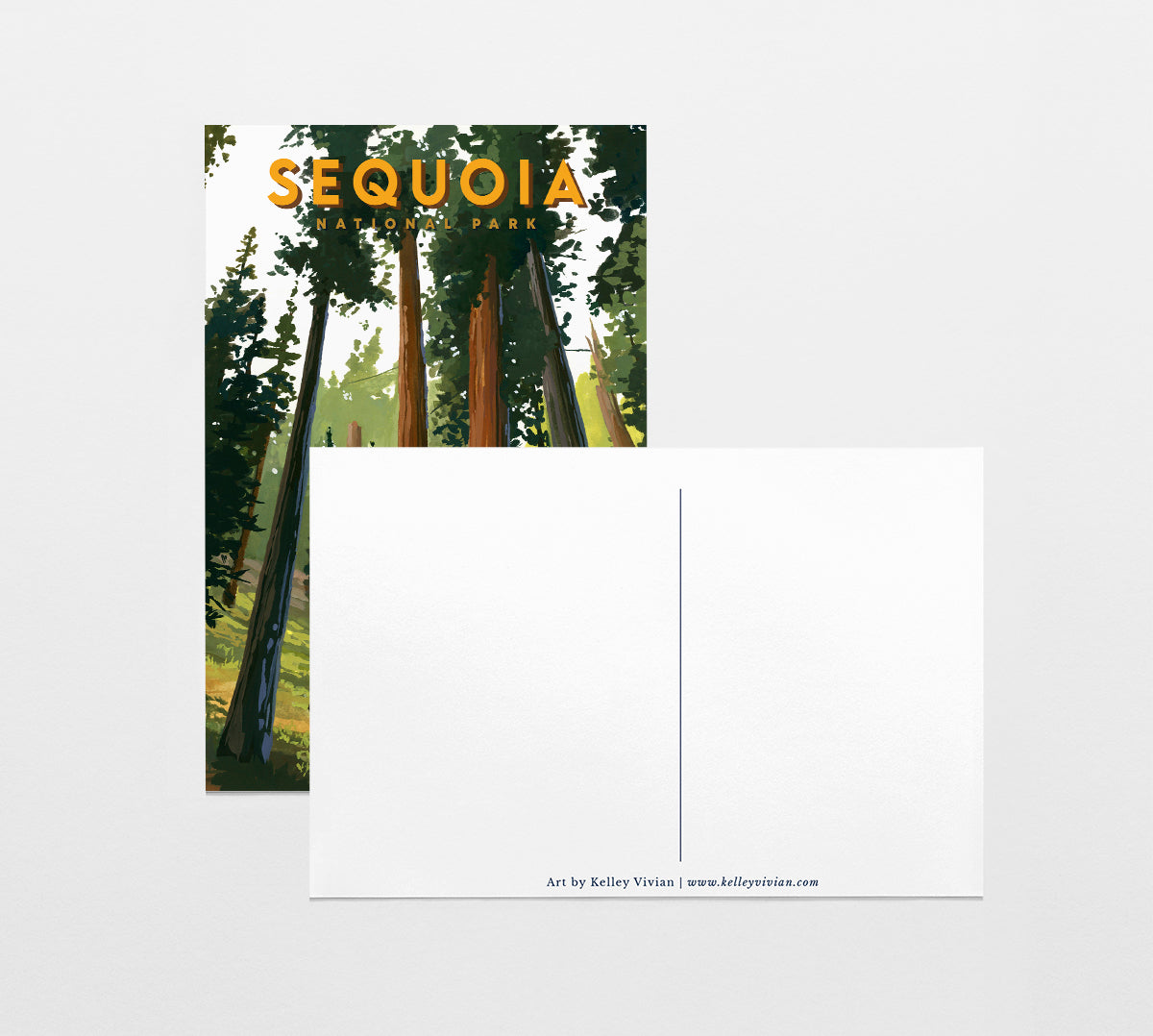 'Sequoia' National Park Travel Poster Postcard