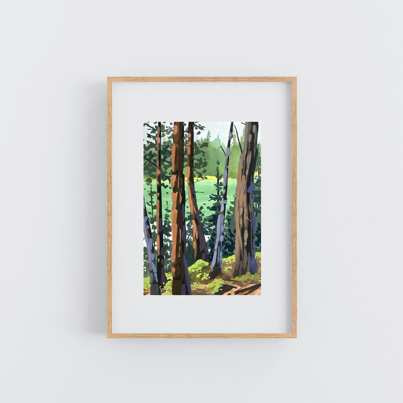 'Ship Harbor Trail' Original Gouache Painting