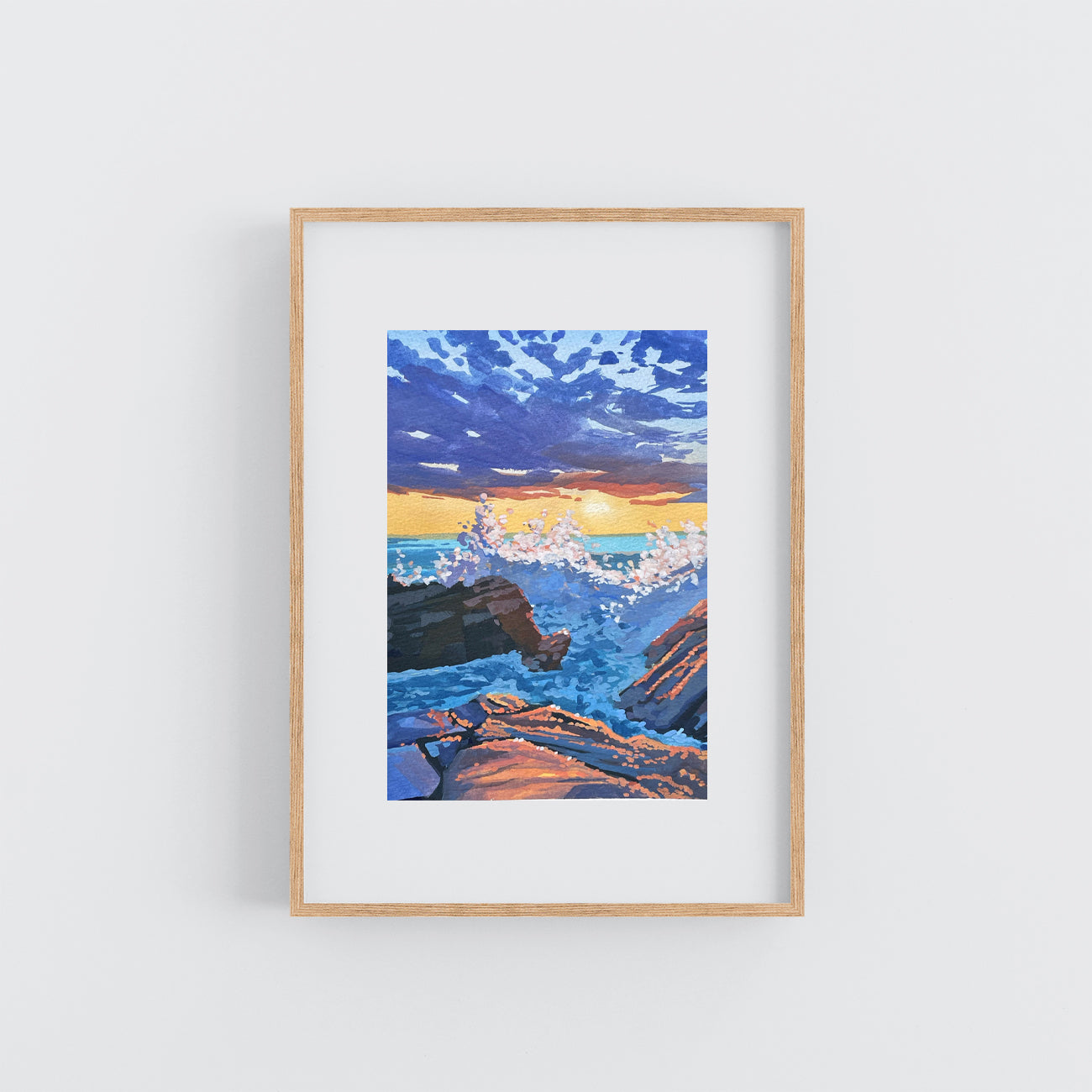 'Shorebreak' Original Gouache Painting