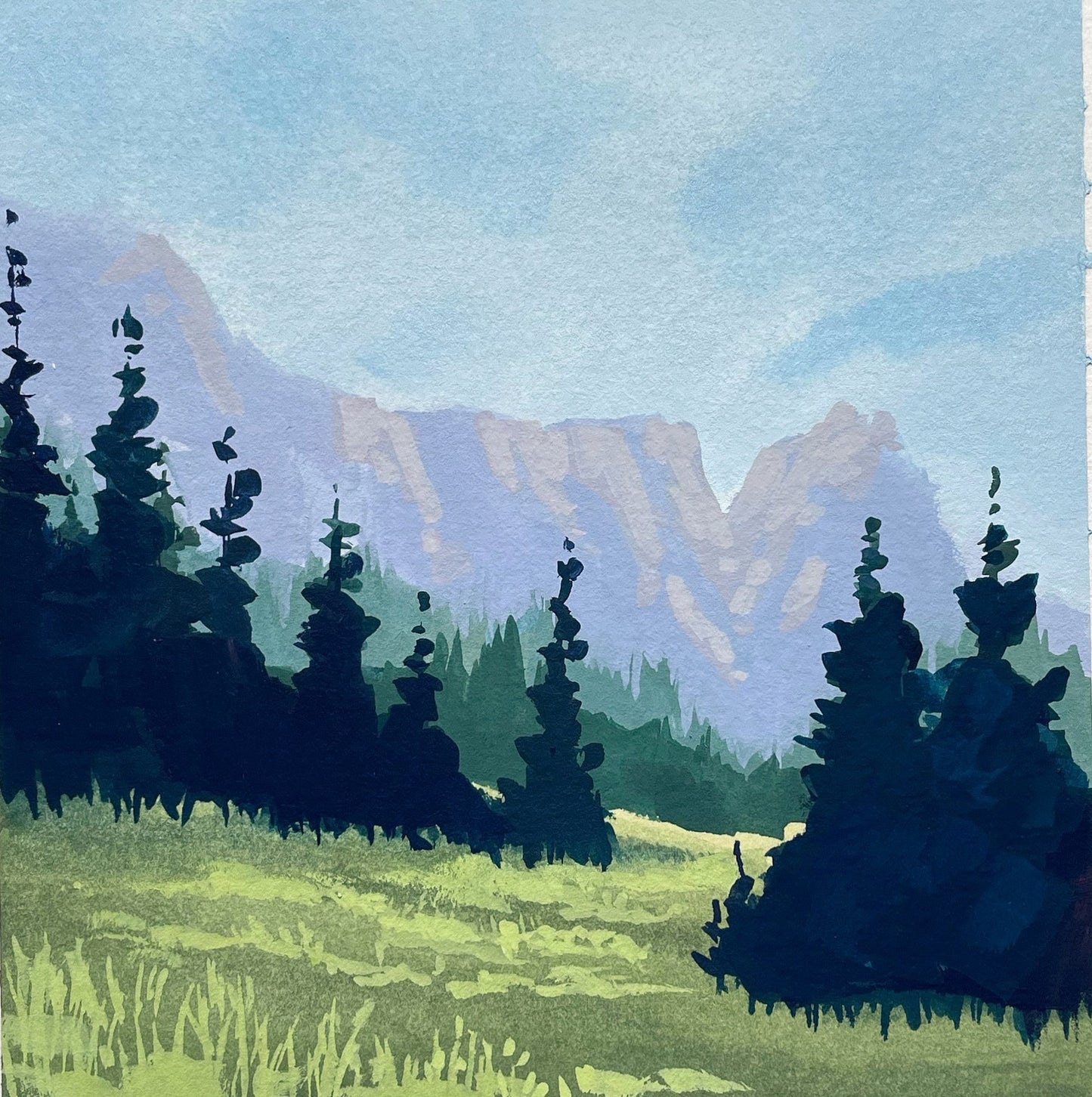 'Summer Air' Original Gouache Painting