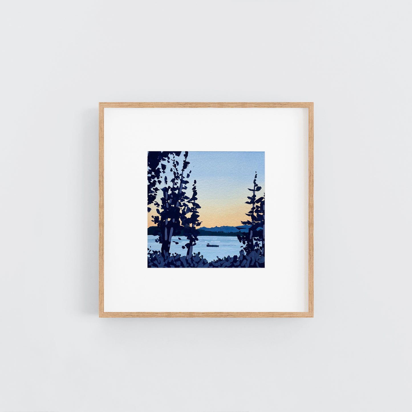 'Swimming Season' Original Gouache Painting