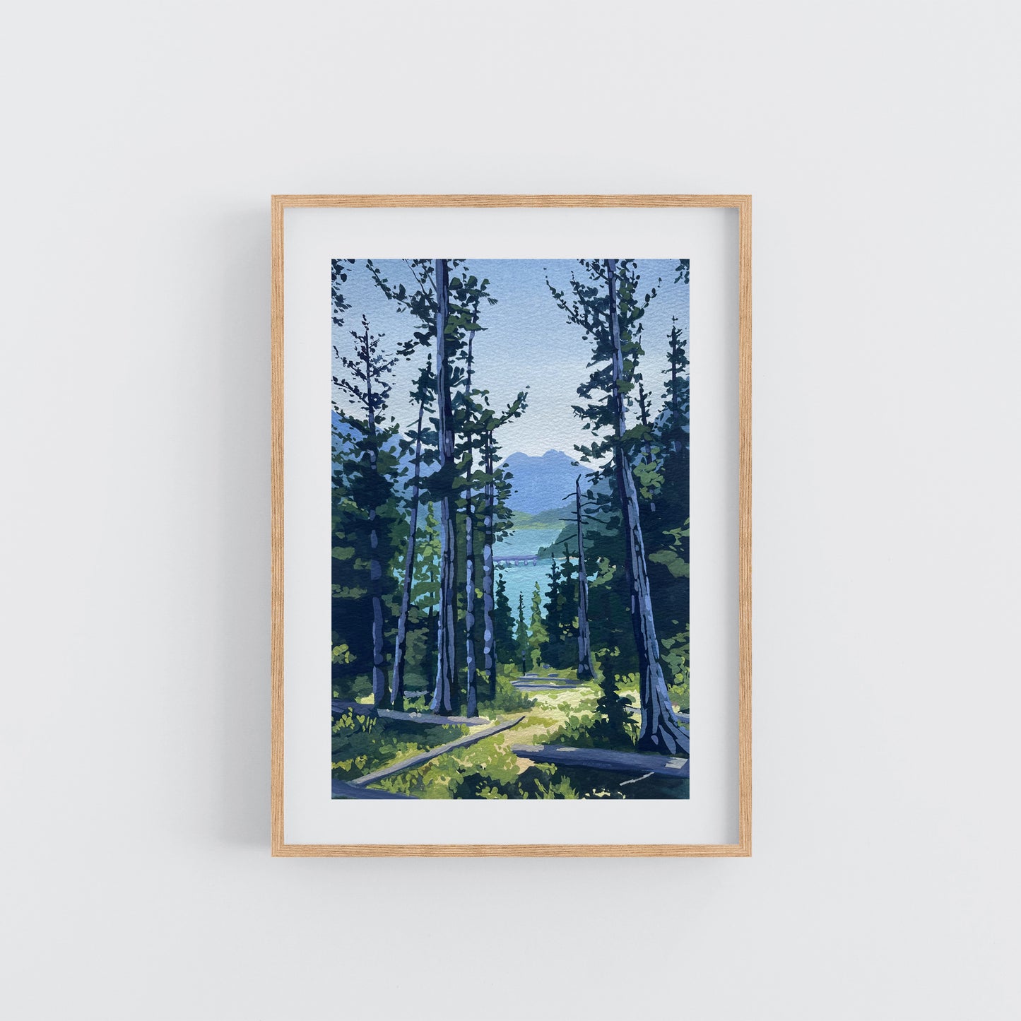 'Thunder Knob Trail' Original Gouache Painting