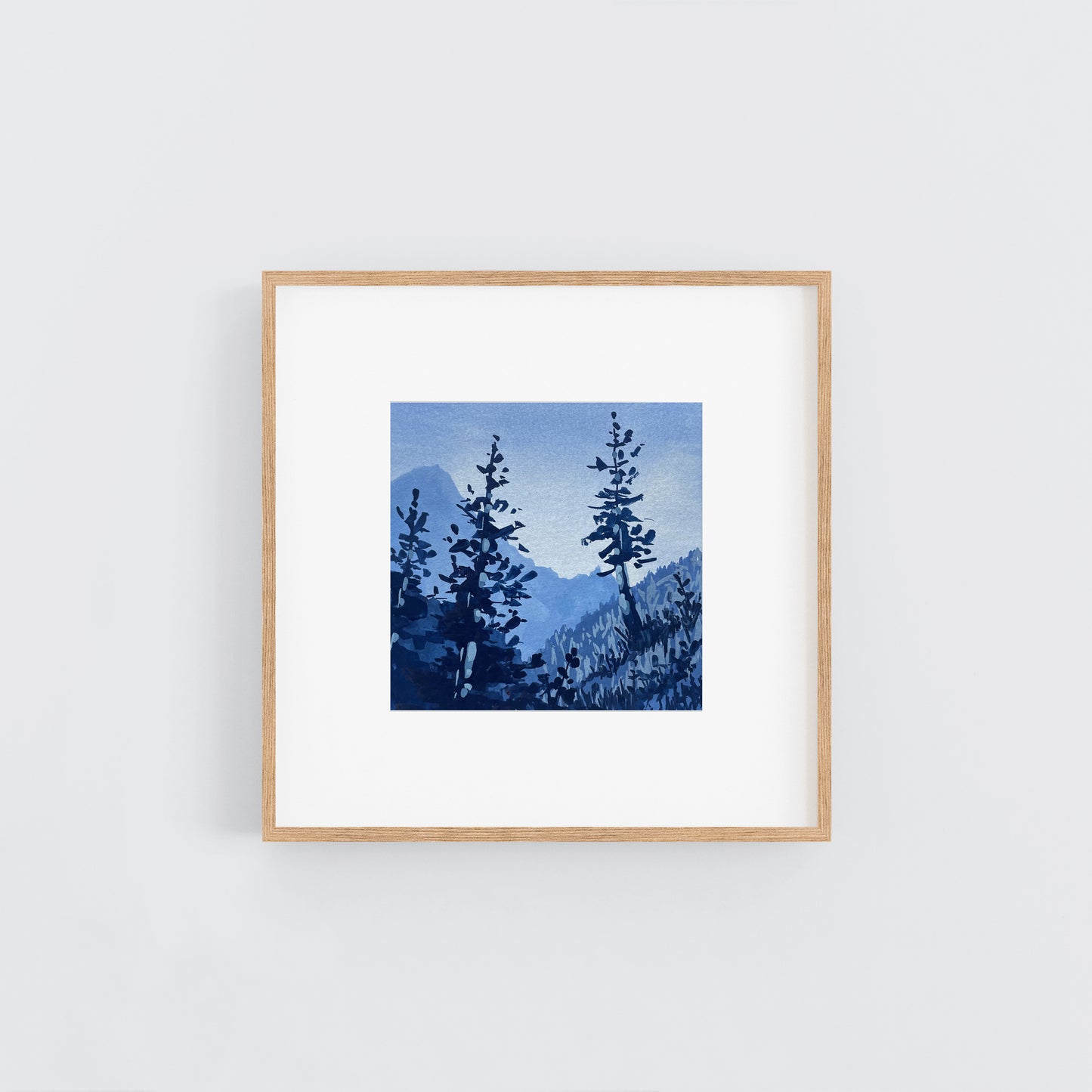 'Uphill View' Original Gouache Painting