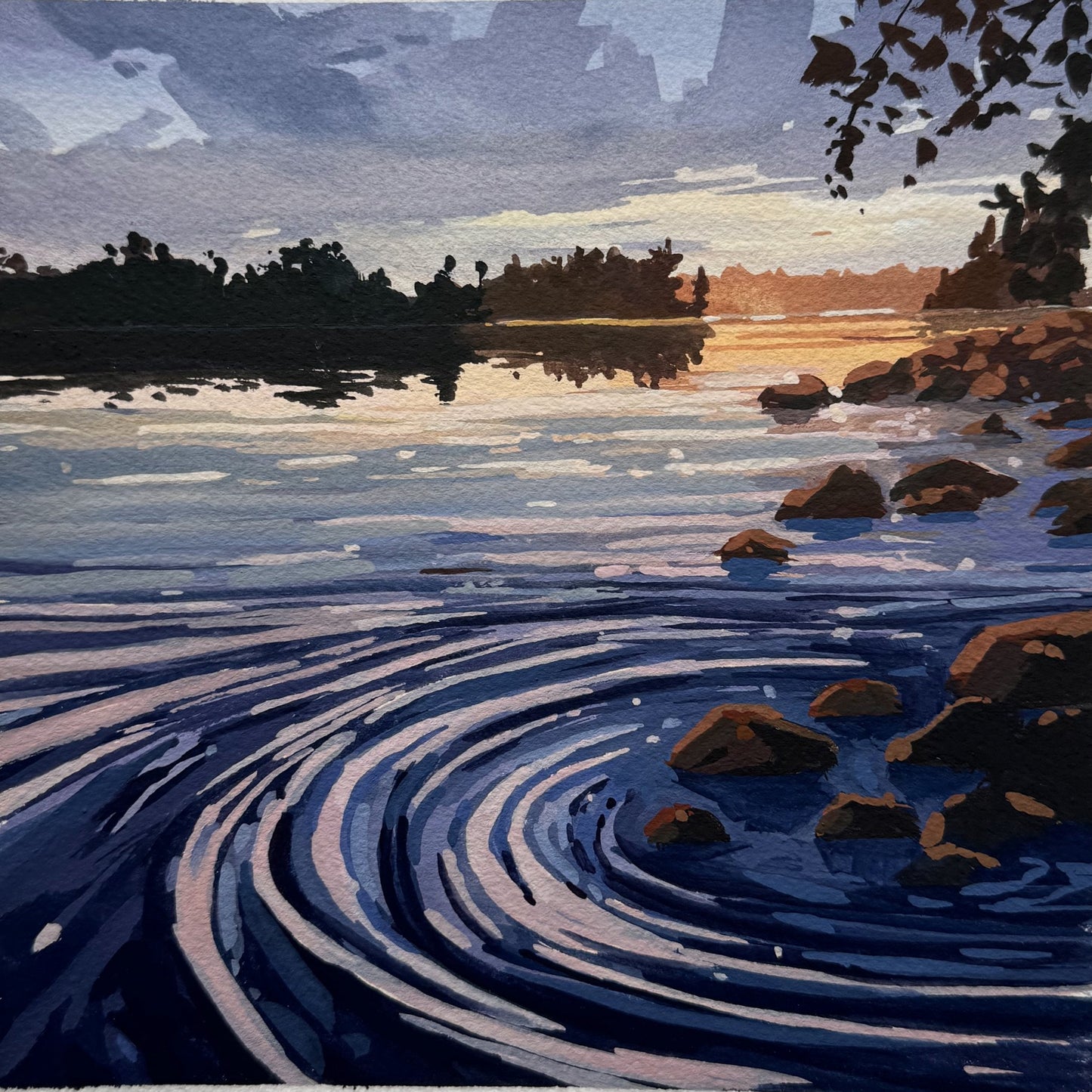 'Whirlwind' Original Gouache Painting