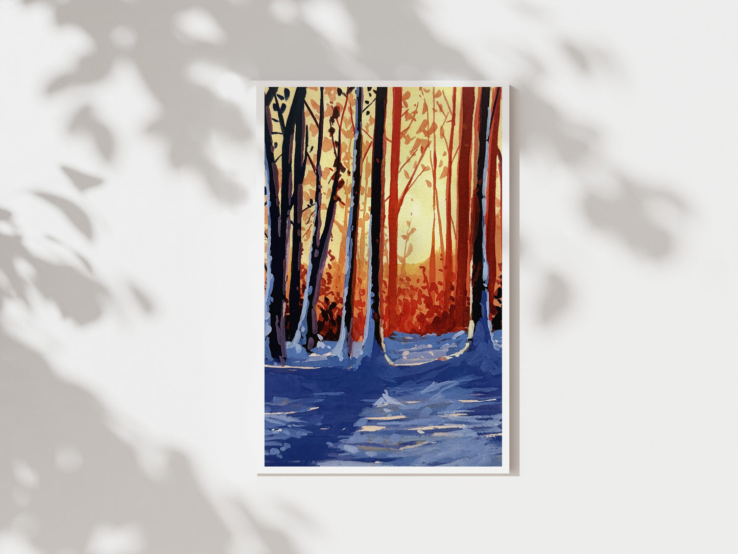 'Winter Woodland Glow' Print