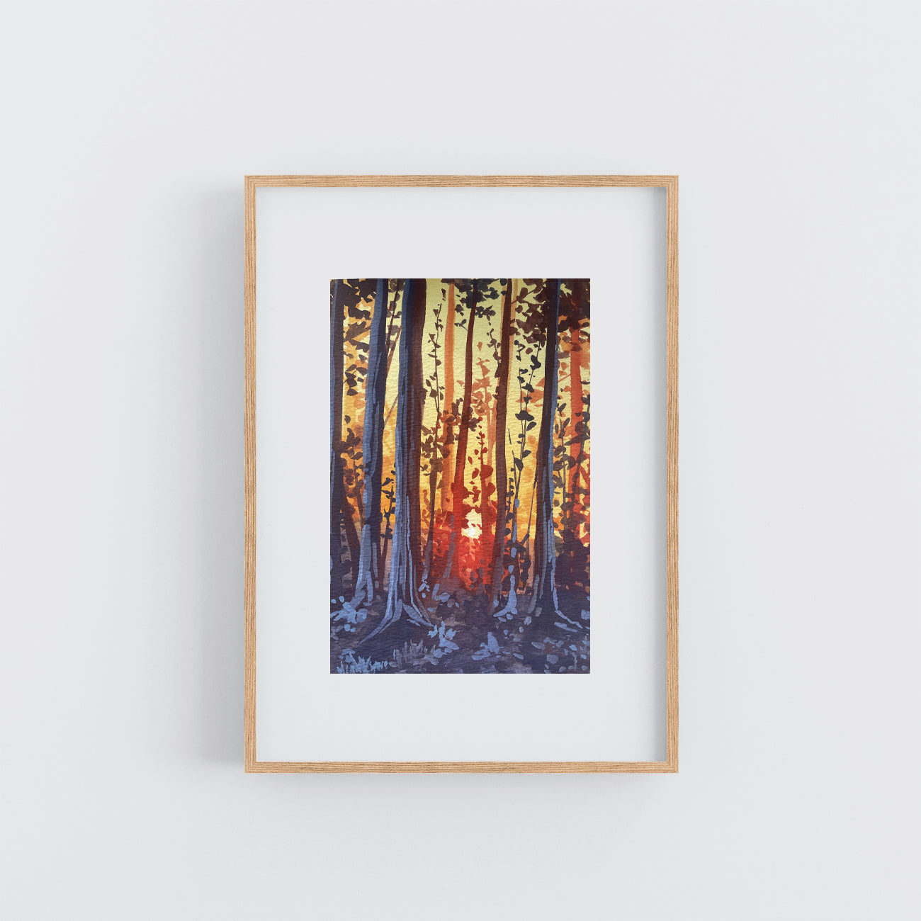 'Woodland Radiance' Original Gouache Painting