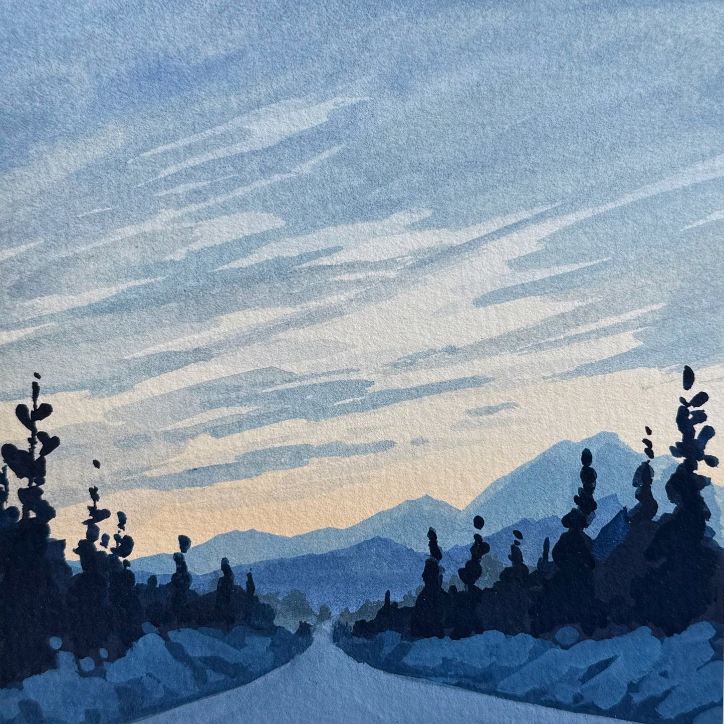 'Clear Mind' Original Gouache Painting