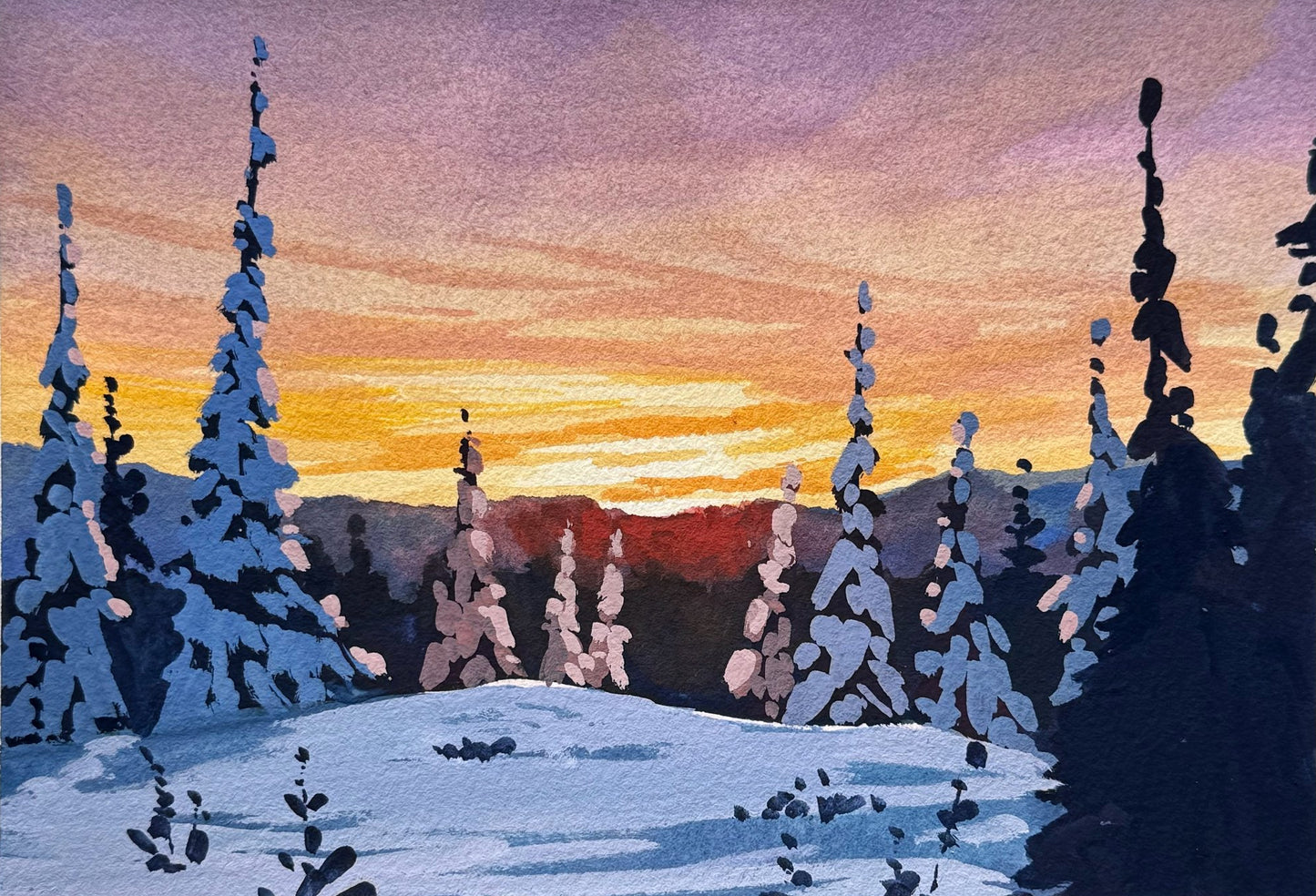 'Brighter Days Ahead' Original Gouache Painting