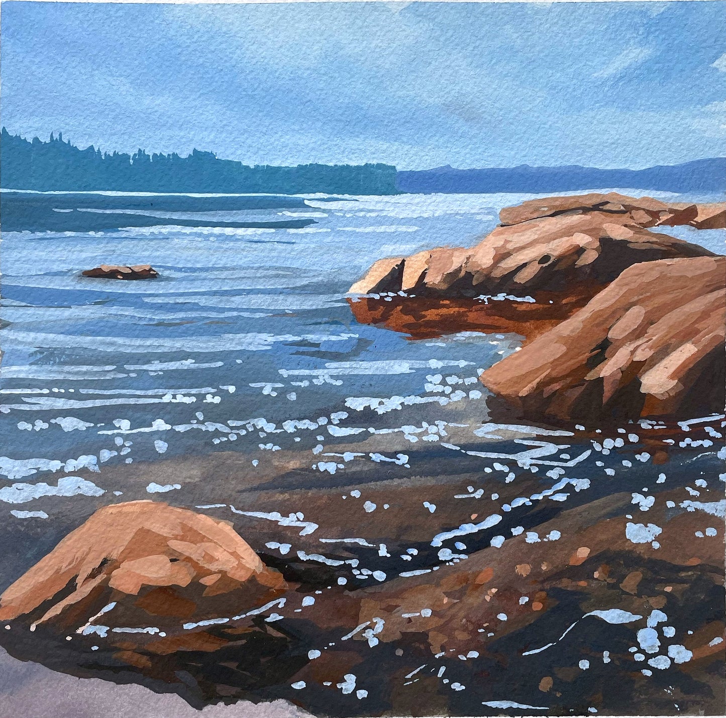 'Crystal Clear' Original Gouache Painting