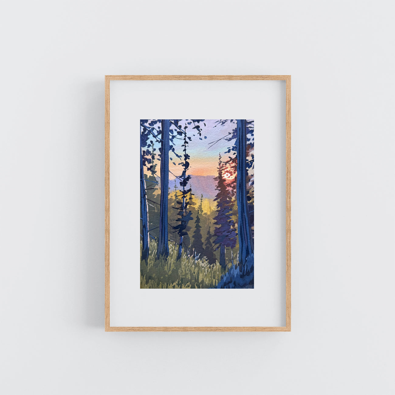'Down the Mountain' Original Gouache Painting