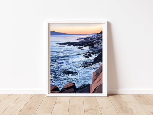 'Dusk at Schoodic' Fine Art Print