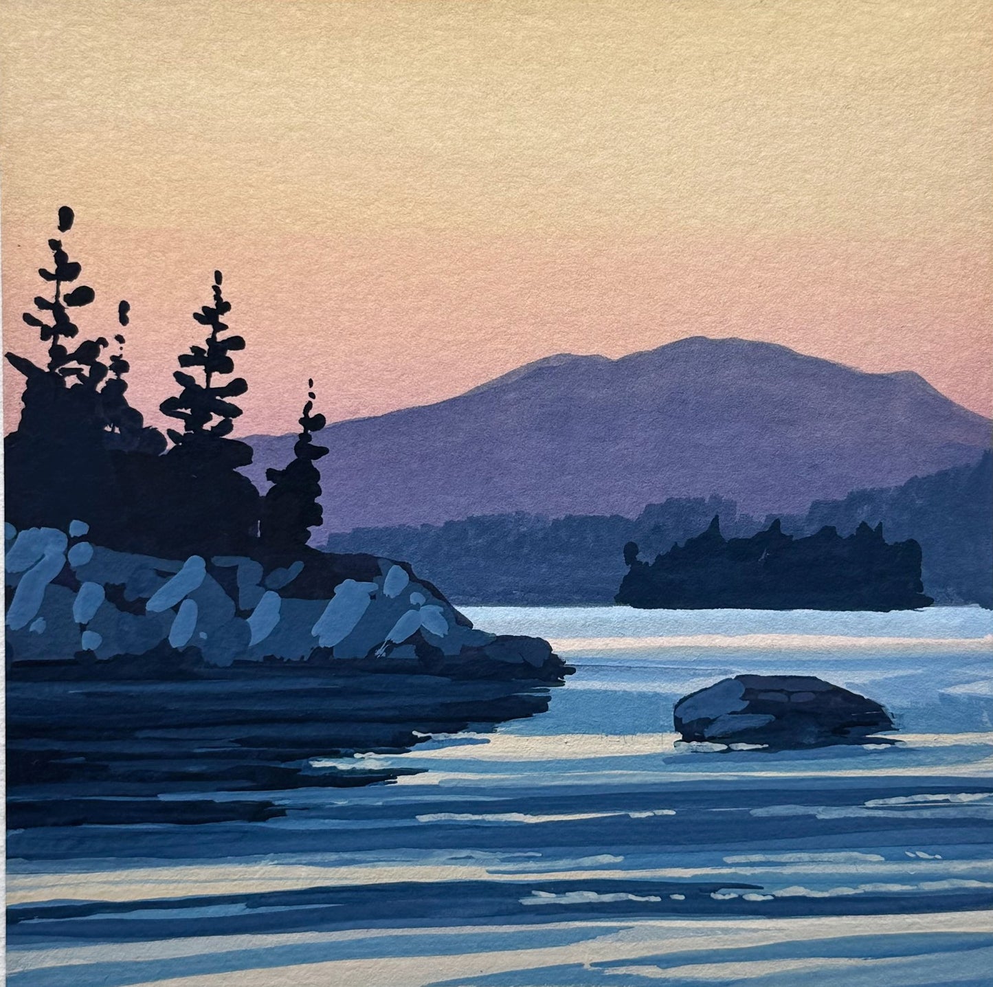 'Enjoy the Ride' Original Gouache Painting