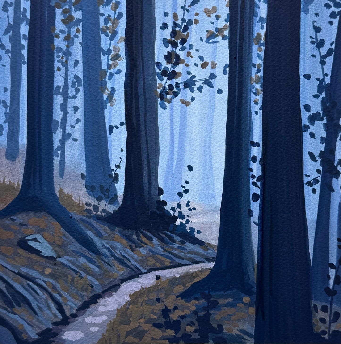 'Forgotten Path' Original Gouache Painting