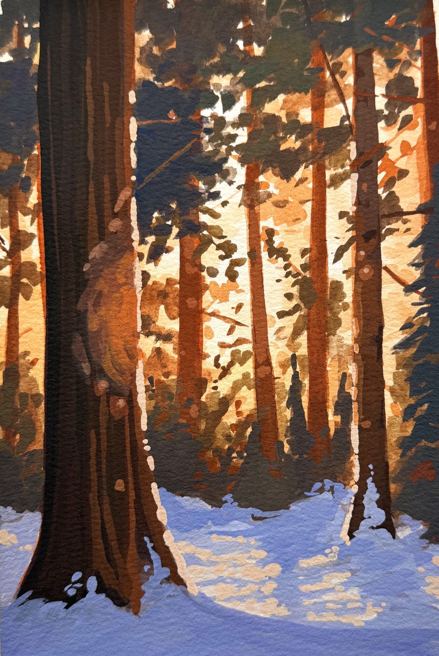 'Last Light' Original Gouache Painting