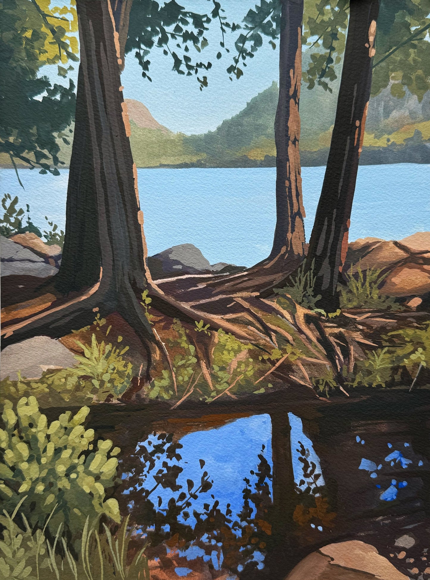 'Overflow' Original Gouache Painting