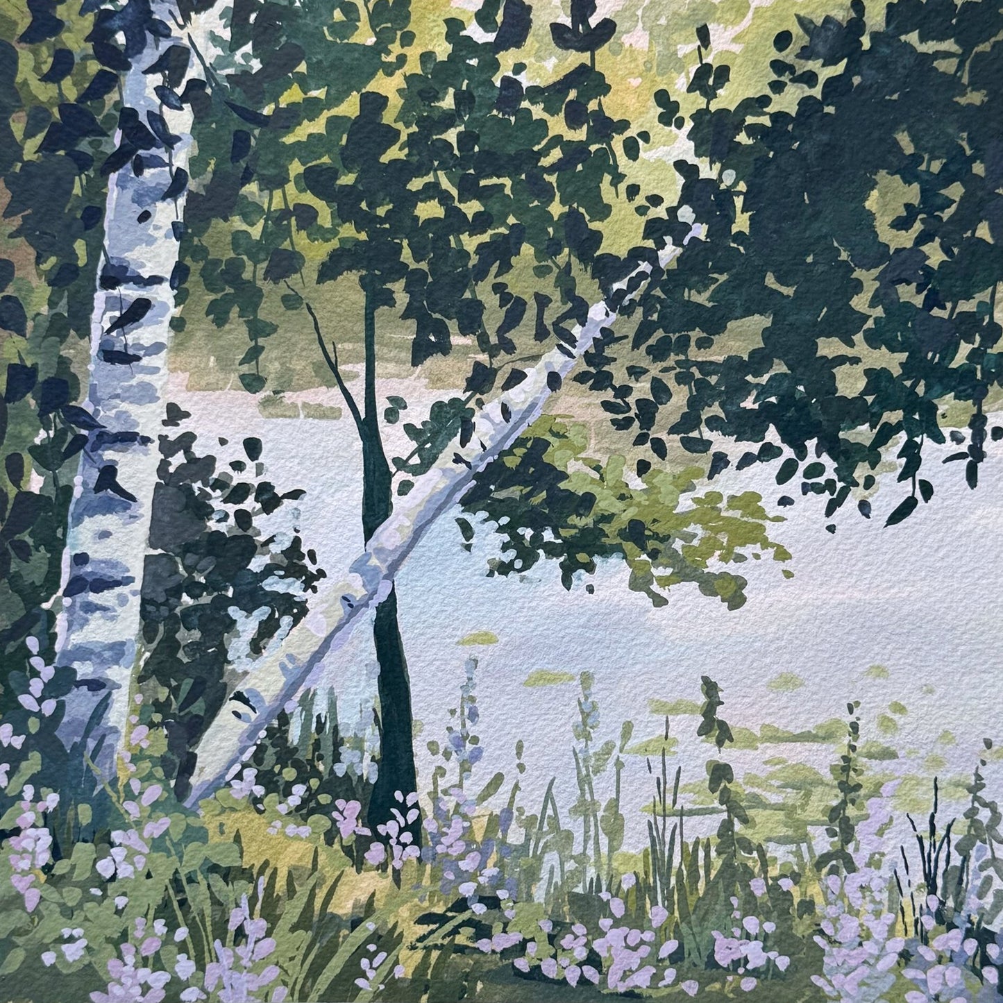 'Signs of Spring' Original Gouache Painting