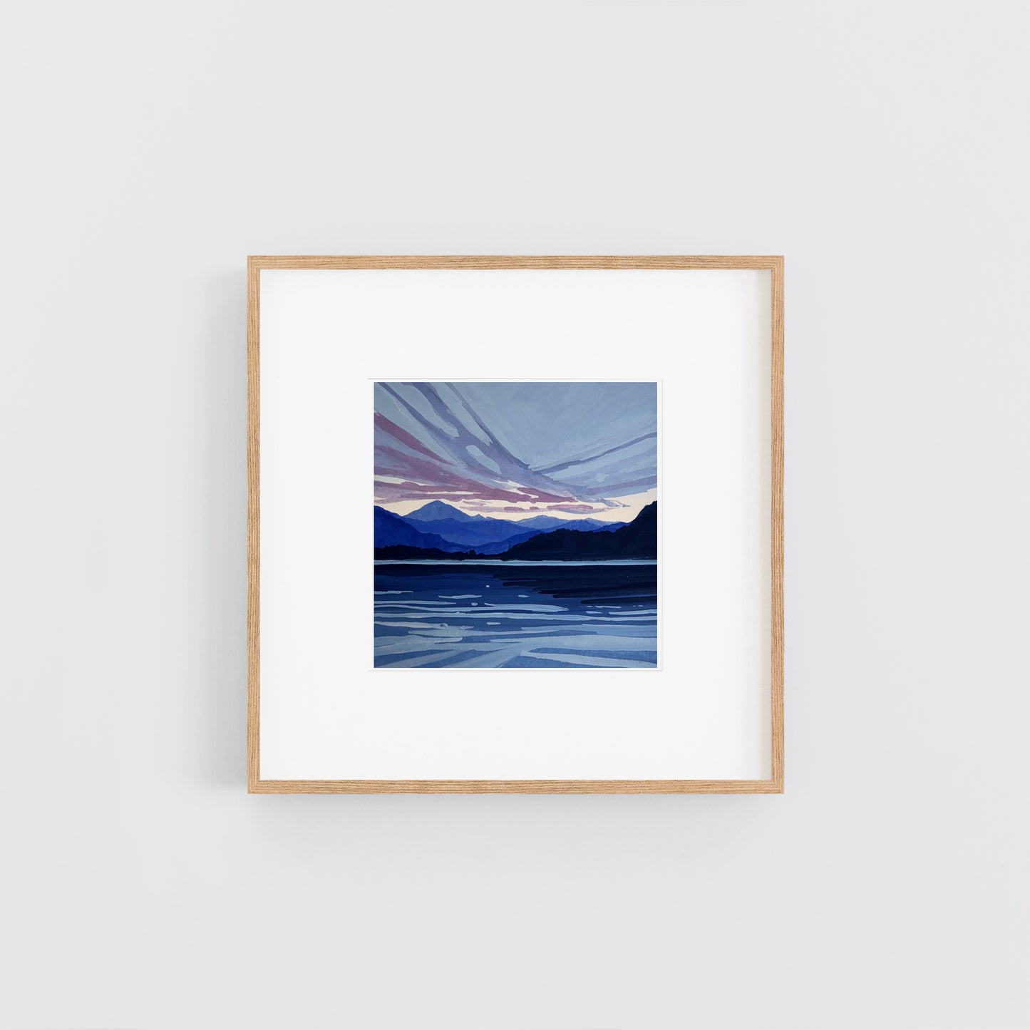 'Sunset Storm Clouds' Original Gouache Painting