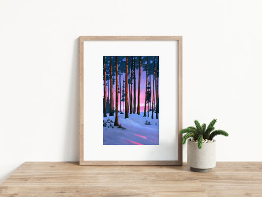 'Blazing Winter Sunset' Print