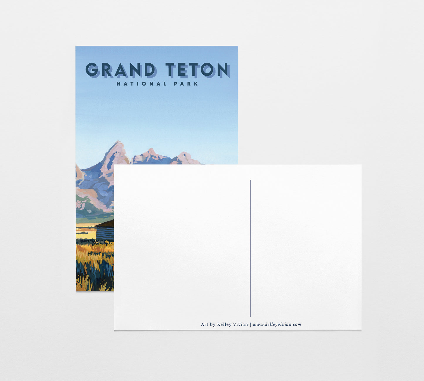 'Grand Teton' National Park Travel Poster Postcard