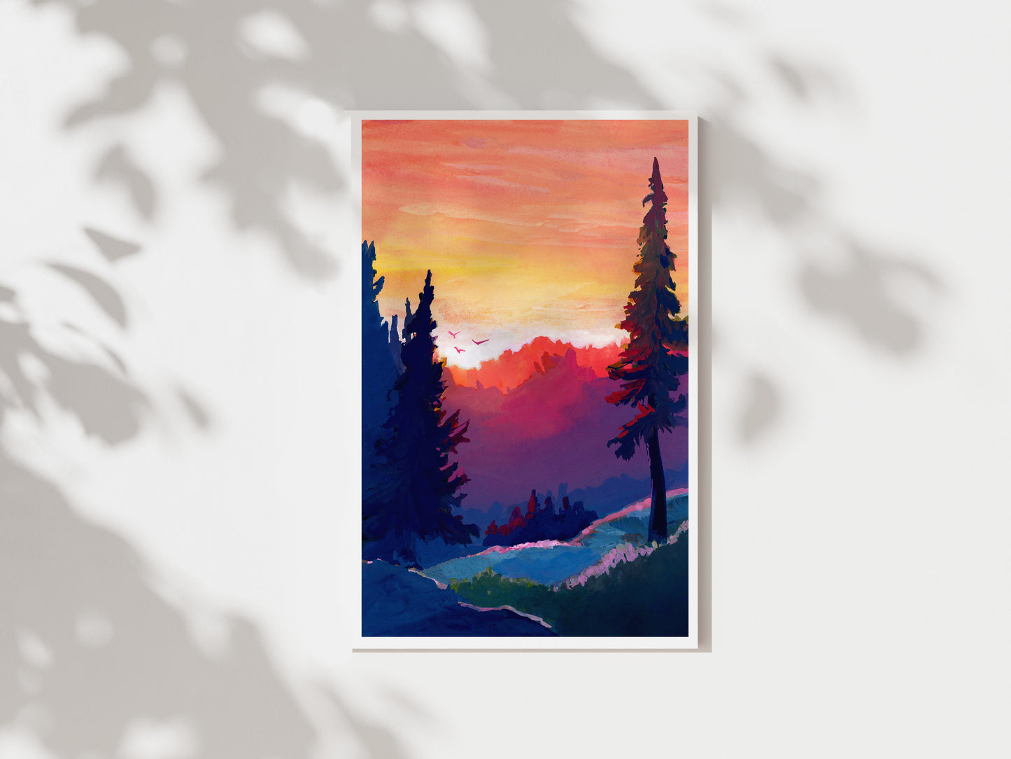 'Mountain Sunset View' Print