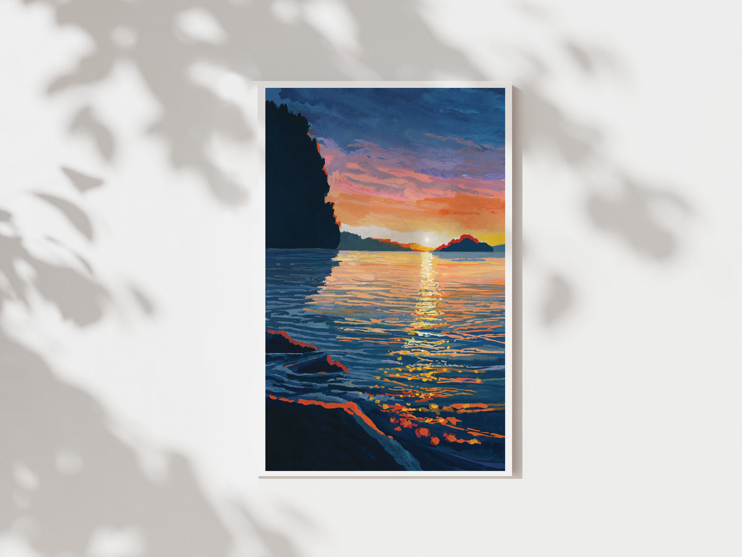 'Sparkling Lake Sunset' Print
