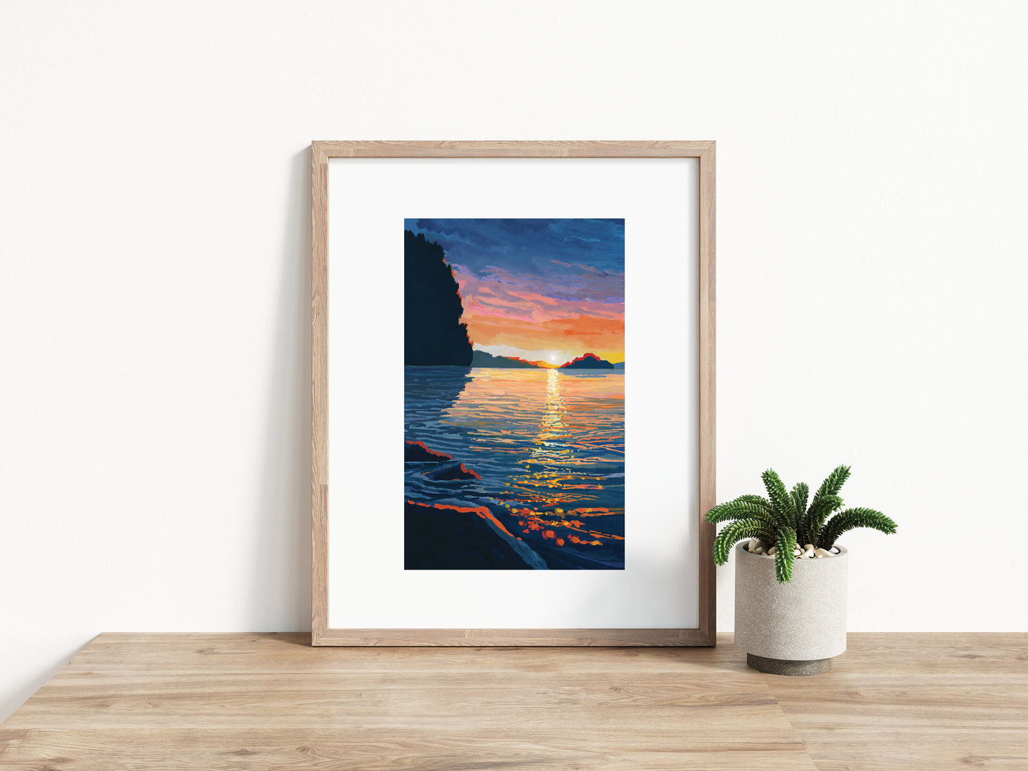 'Sparkling Lake Sunset' Print