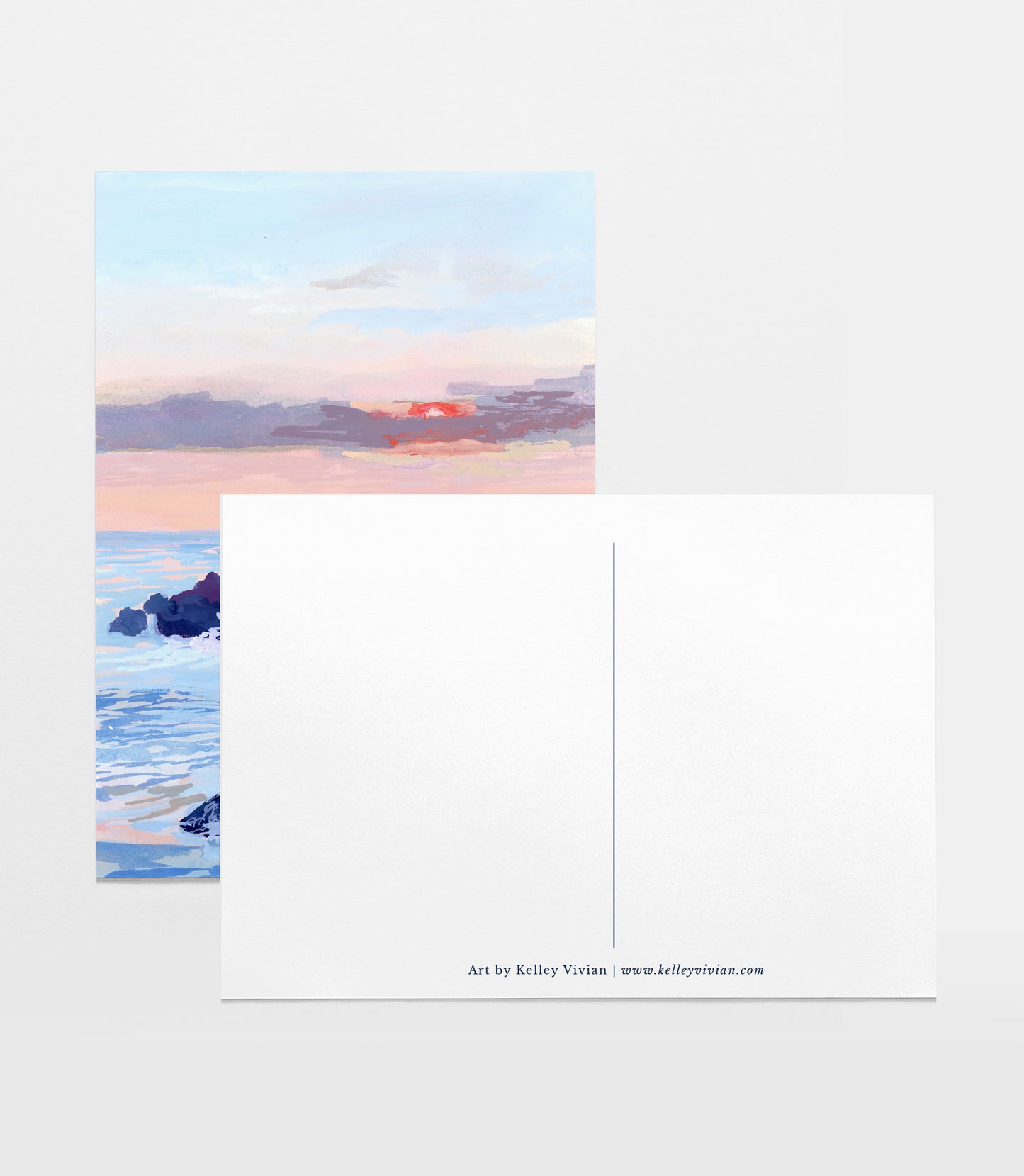 'Peachy Waves' Postcard